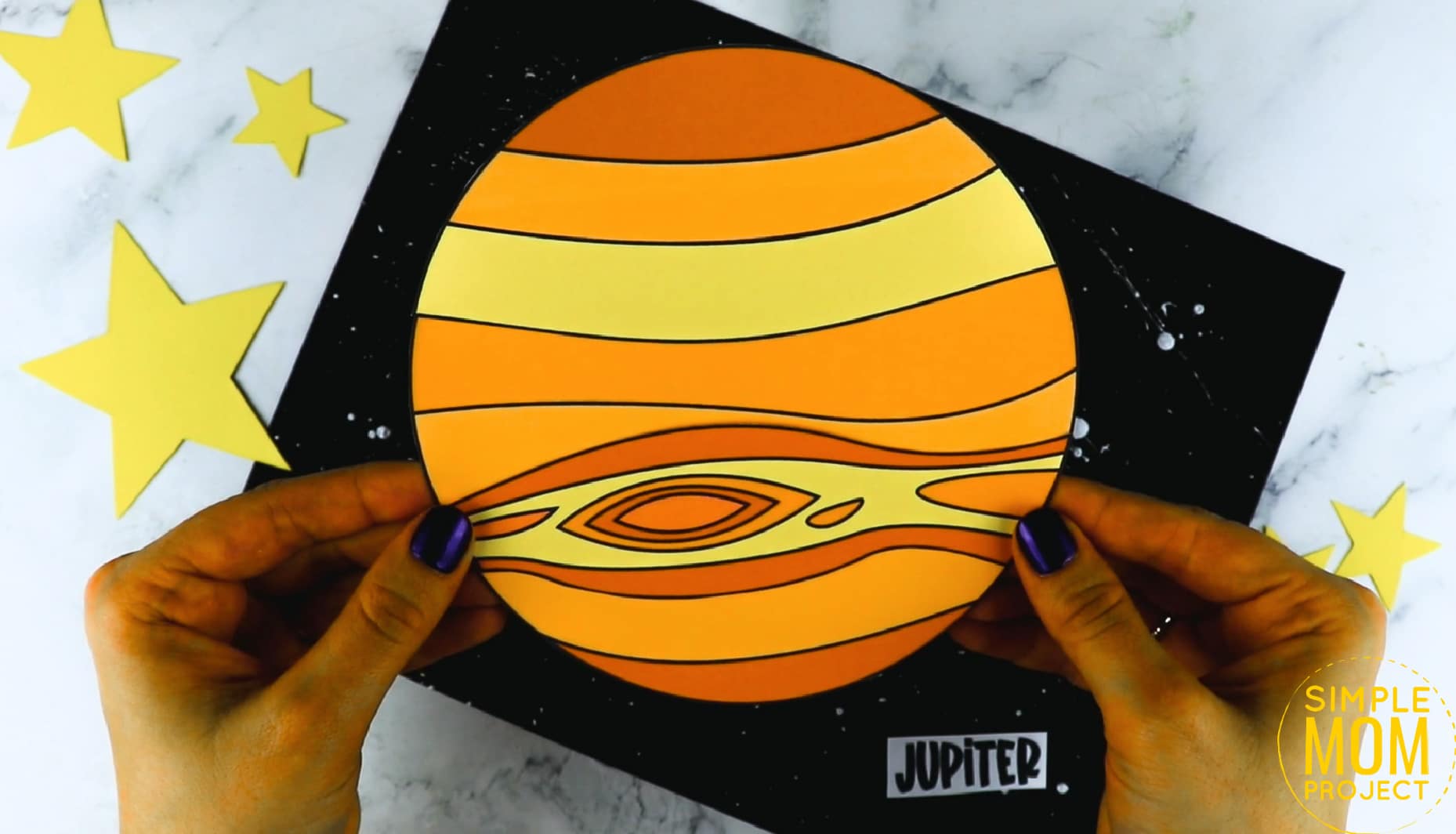 Printable Planet Jupiter Craft for Preschoolers, Toddlers and Kindergartners