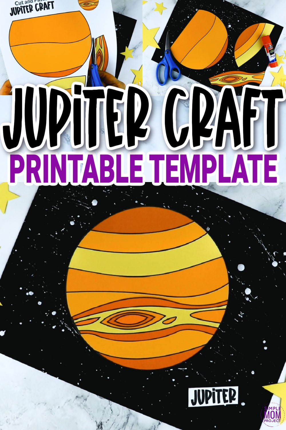 Are you looking for a fun way to teach your elementary, kindergarten, or preschool class about the awesome planet, Jupiter, in our solar system? This Jupiter craft is a great way to do just so! It is a fun and easy space theme project that kids of all ages will enjoy putting together. Glue it to a styrofoam cup, paper plate or turn them into coffee filter planets! Click now to download and print your Jupiter template today!