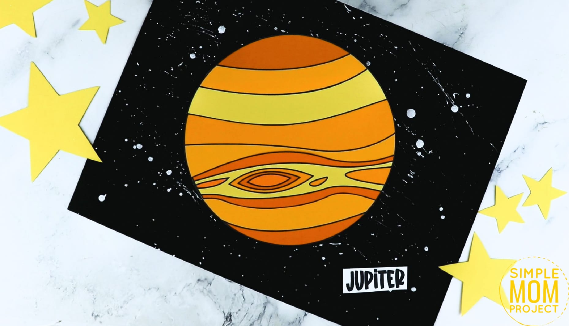 Printable Planet Jupiter Craft for Preschoolers, Toddlers and Kindergartners