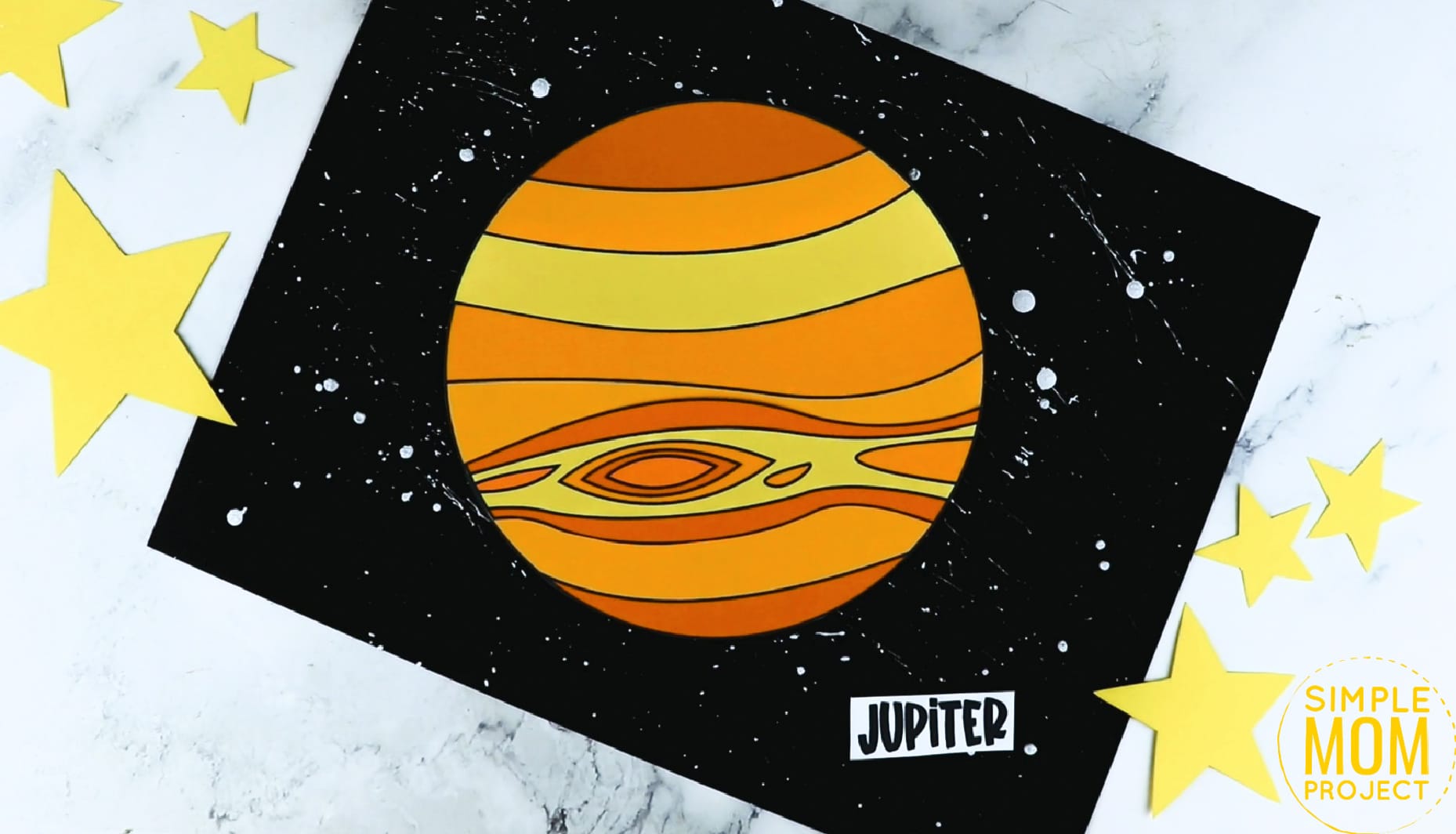 Printable Planet Jupiter Craft for Preschoolers, Toddlers and Kindergartners