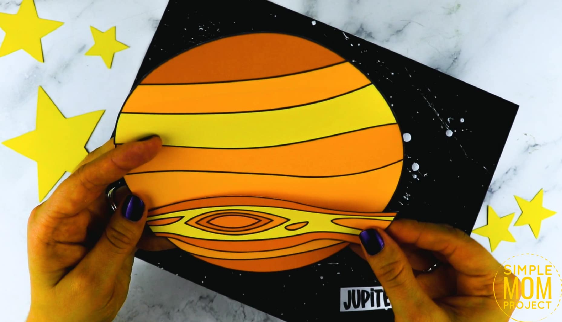 Printable Planet Jupiter Craft for Preschoolers, Toddlers and Kindergartners