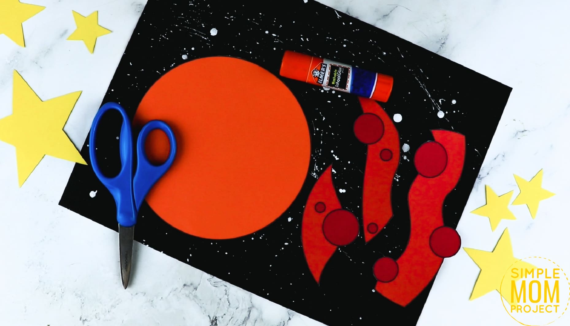Printable Planet Mars Craft for Preschoolers, Toddlers and Kindergartners