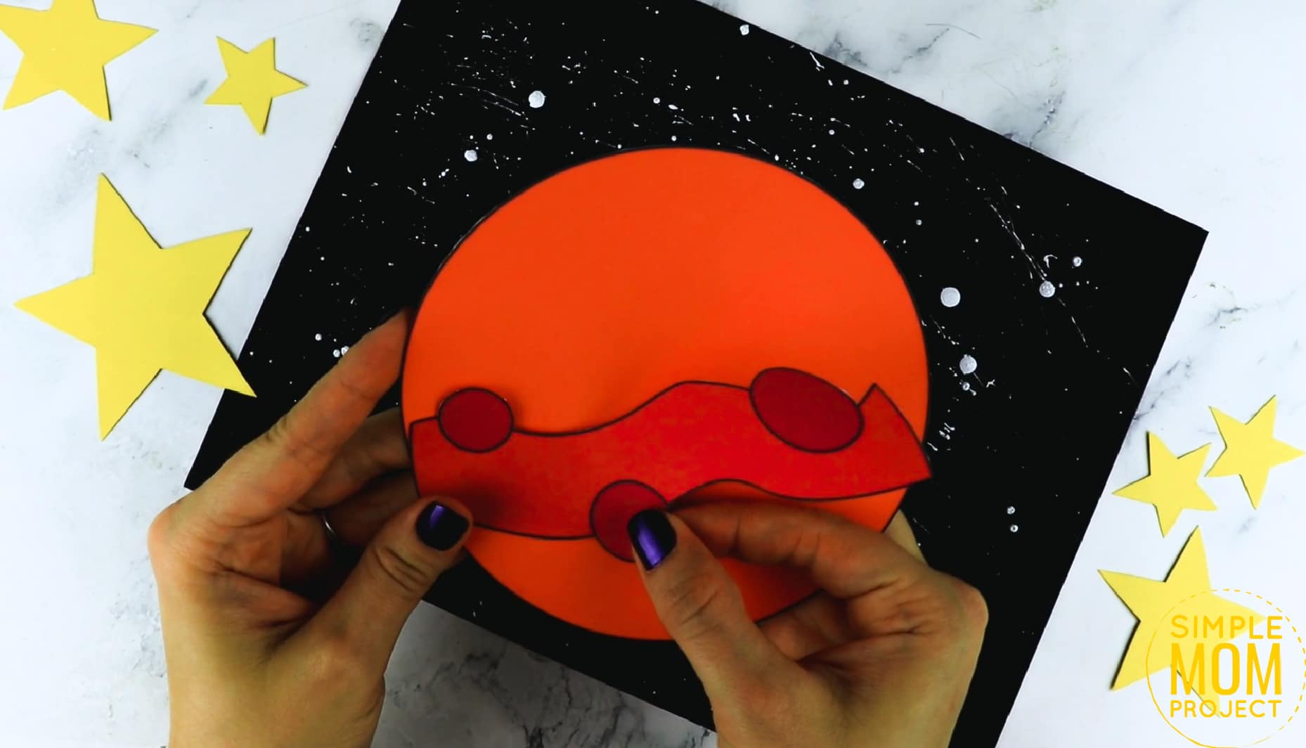 Printable Planet Mars Craft for Preschoolers, Toddlers and Kindergartners