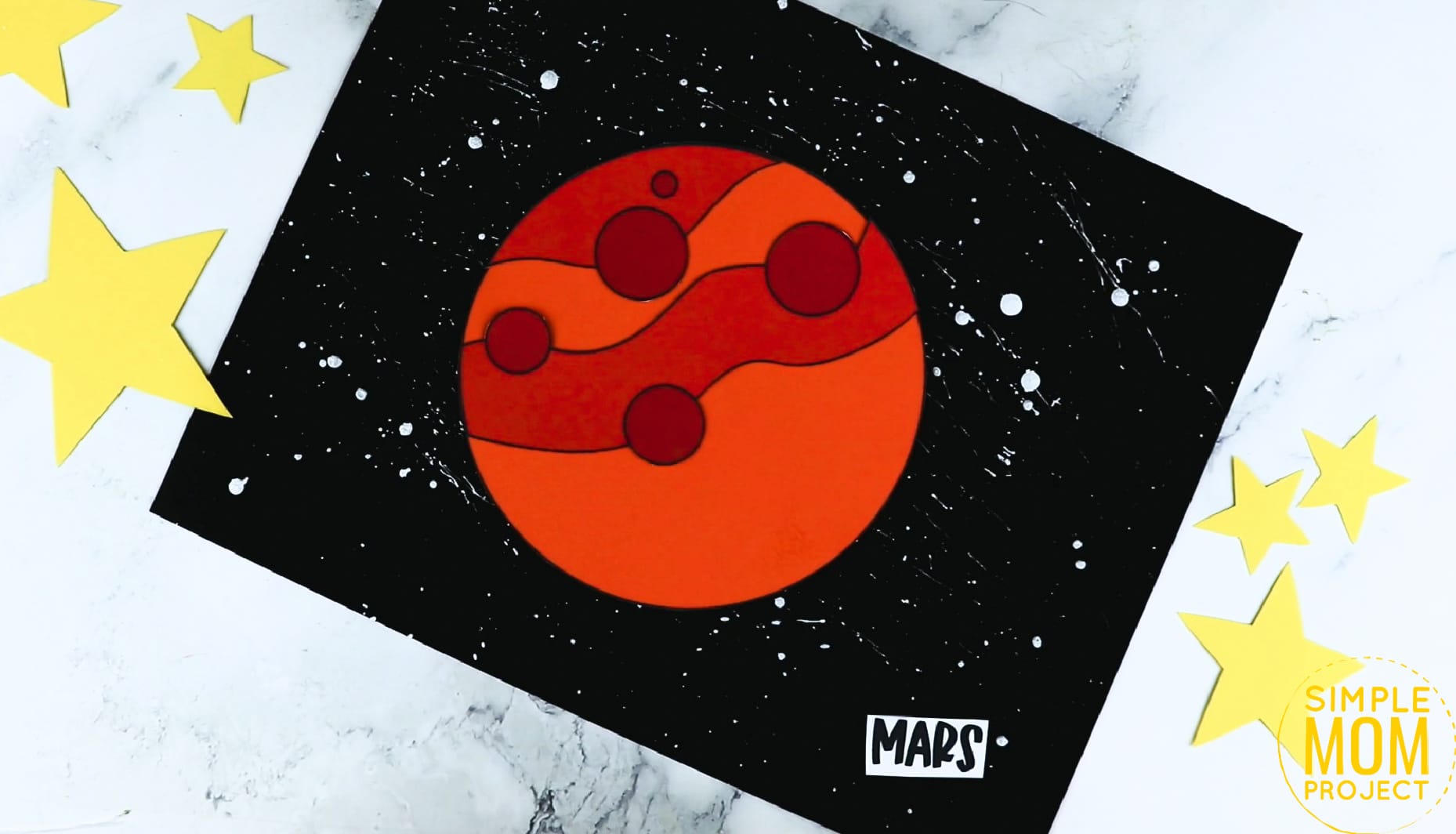 Printable Planet Mars Craft for Preschoolers, Toddlers and Kindergartners