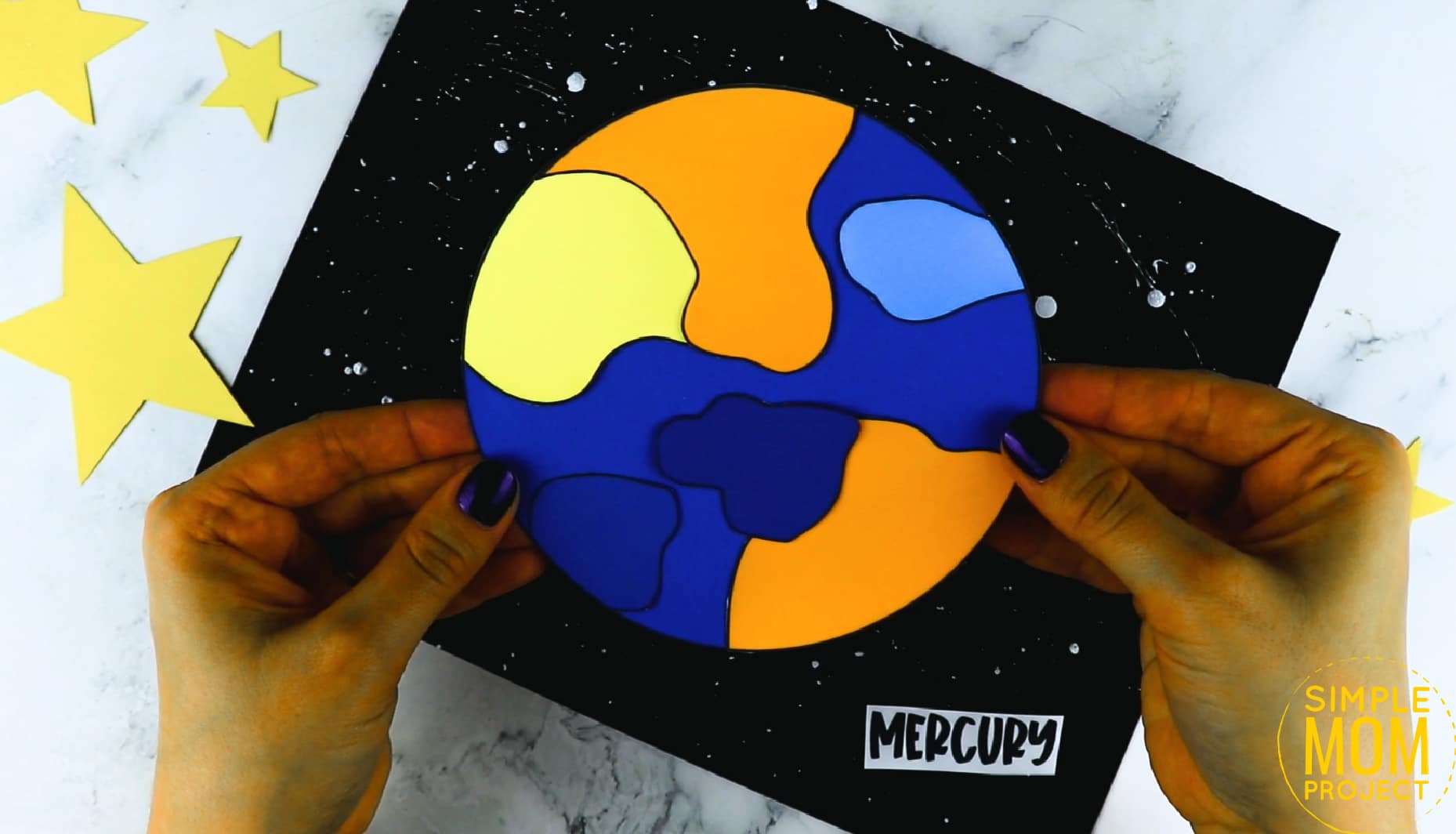 Printable Planet Mercury Craft for Preschoolers, Toddlers and Kindergartners 14