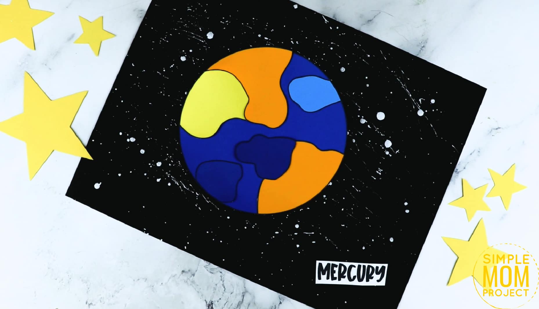 Printable Planet Mercury Craft for Preschoolers, Toddlers and Kindergartners 14