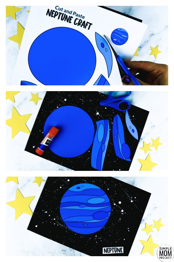 Printable Planet Neptune Craft for Preschoolers, Toddlers and Kindergartners