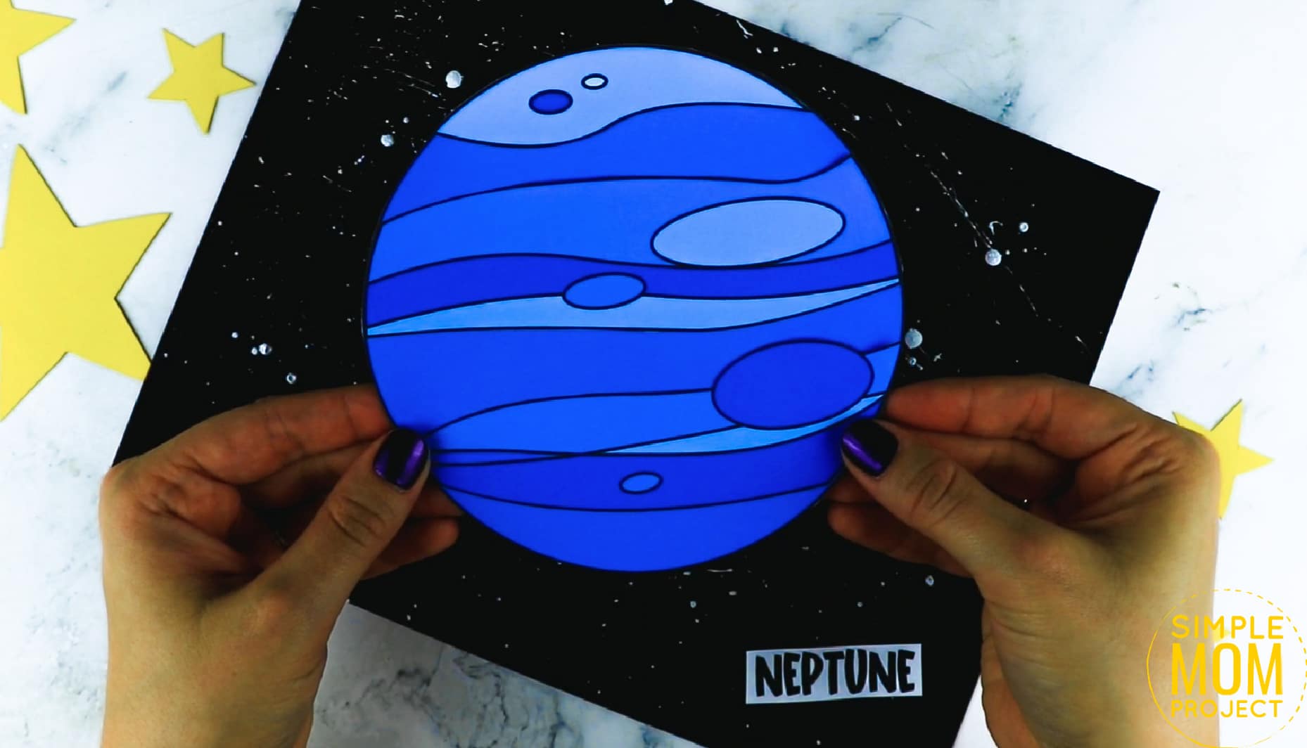 Printable Planet Neptune Craft for Preschoolers, Toddlers and Kindergartners