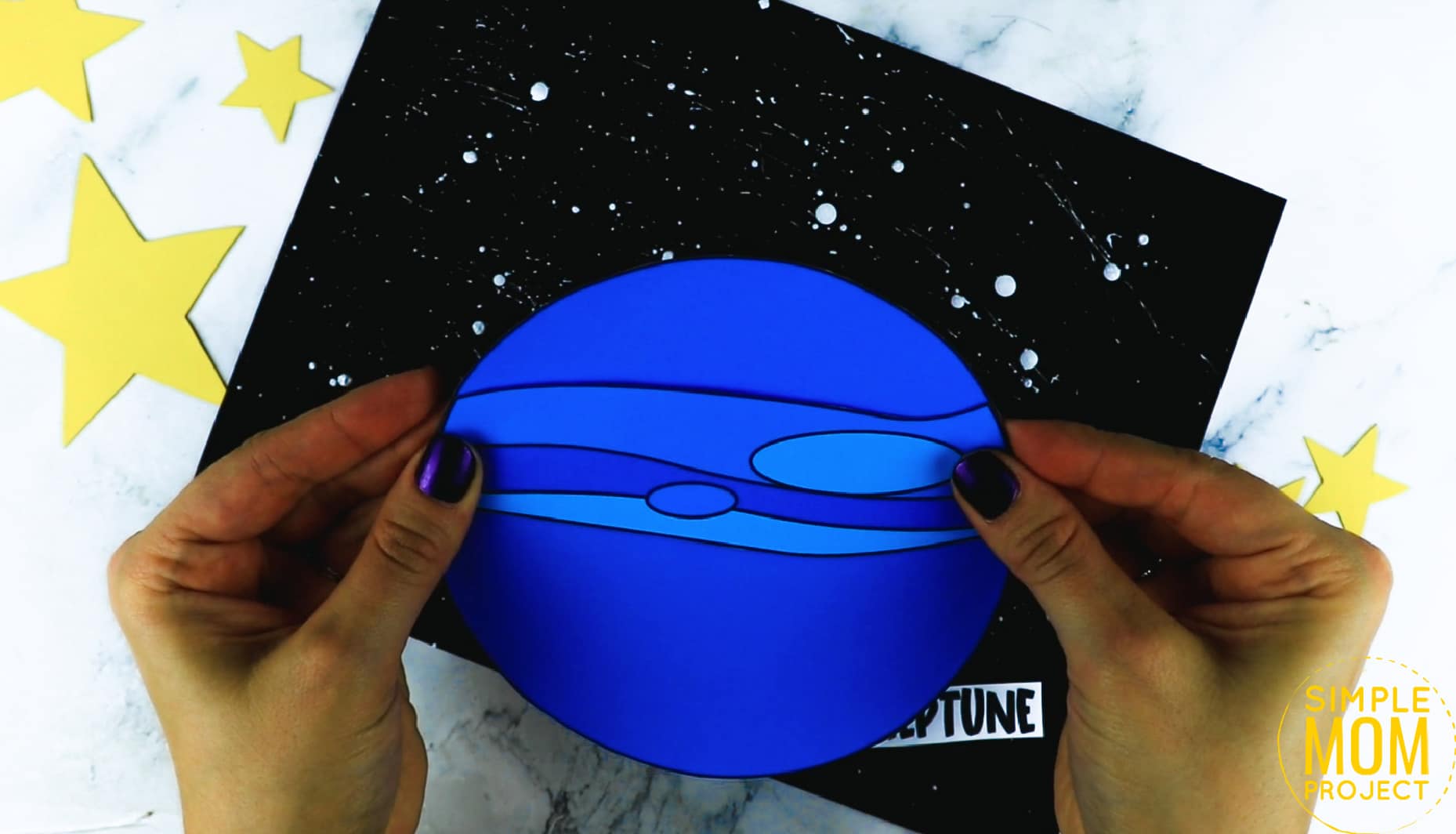 Printable Planet Neptune Craft for Preschoolers, Toddlers and Kindergartners