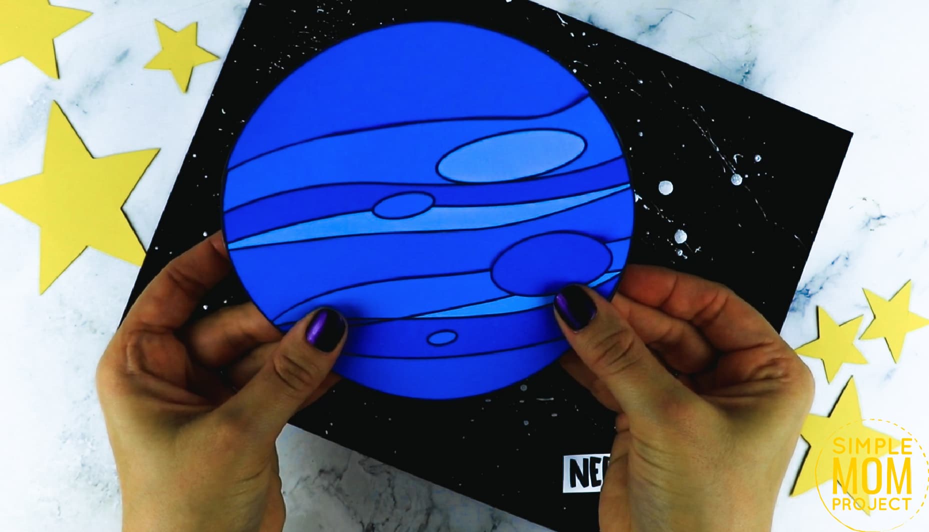 Printable Planet Neptune Craft for Preschoolers, Toddlers and Kindergartners