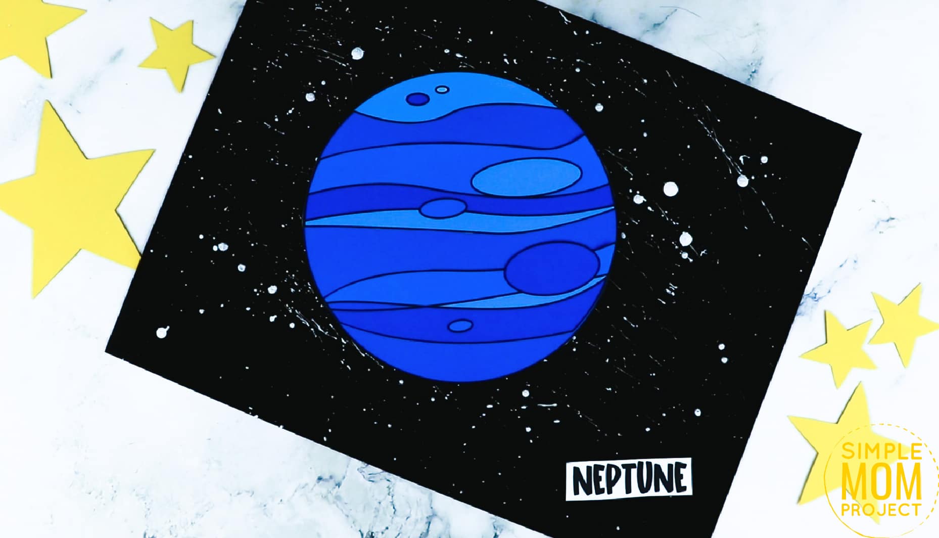 Printable Planet Neptune Craft for Preschoolers, Toddlers and Kindergartners