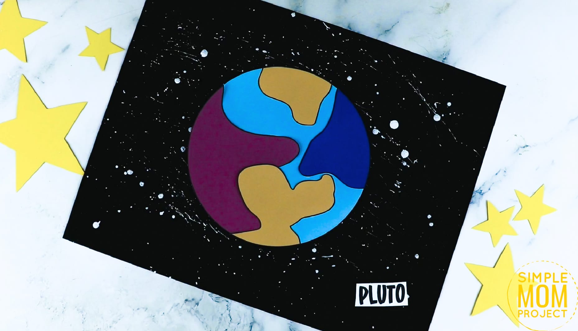 Printable Planet Pluto Craft for Preschoolers, Toddlers and Kindergartners