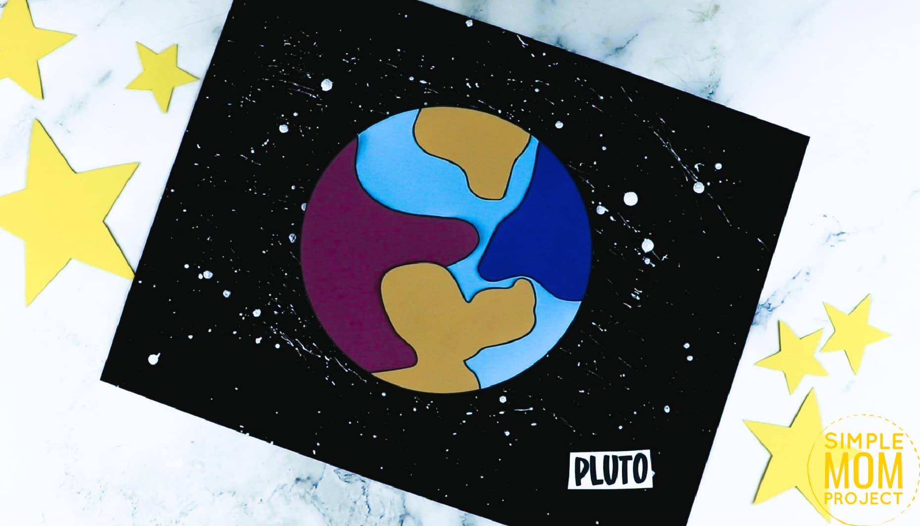 Printable Planet Pluto Craft for Preschoolers, Toddlers and Kindergartners