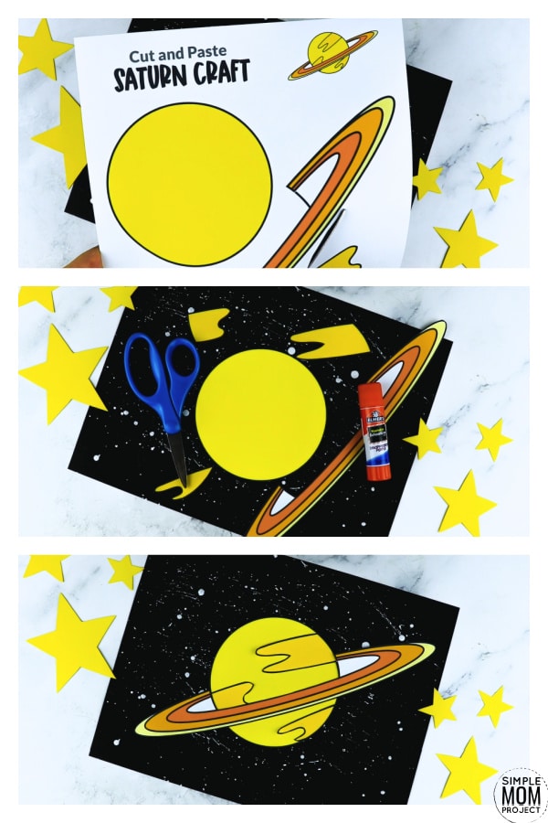 Printable Planet Saturn Craft for Preschoolers, Toddlers and Kindergartners