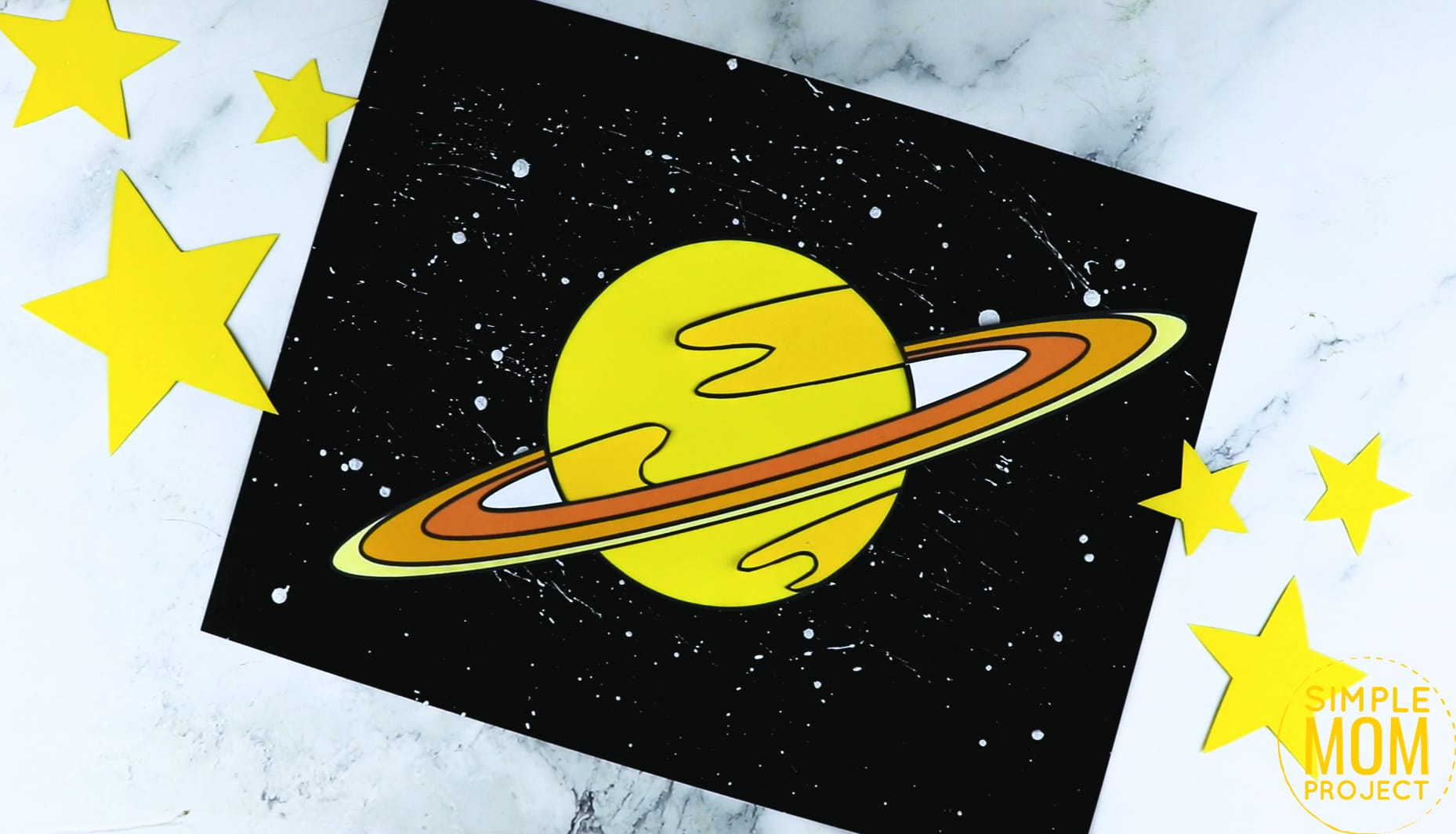Printable Planet Saturn Craft for Preschoolers, Toddlers and Kindergartners