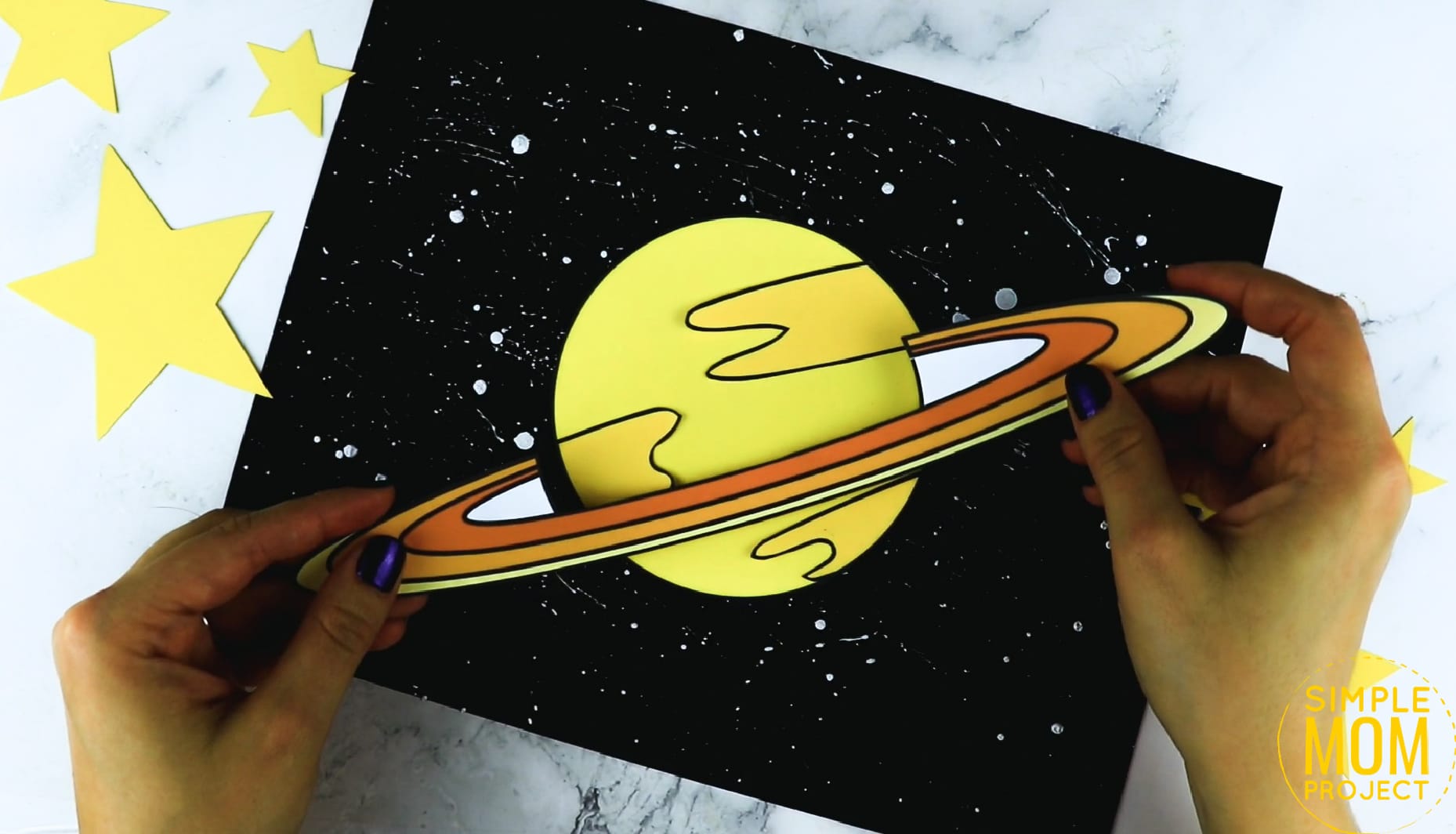 Printable Planet Saturn Craft for Preschoolers, Toddlers and Kindergartners