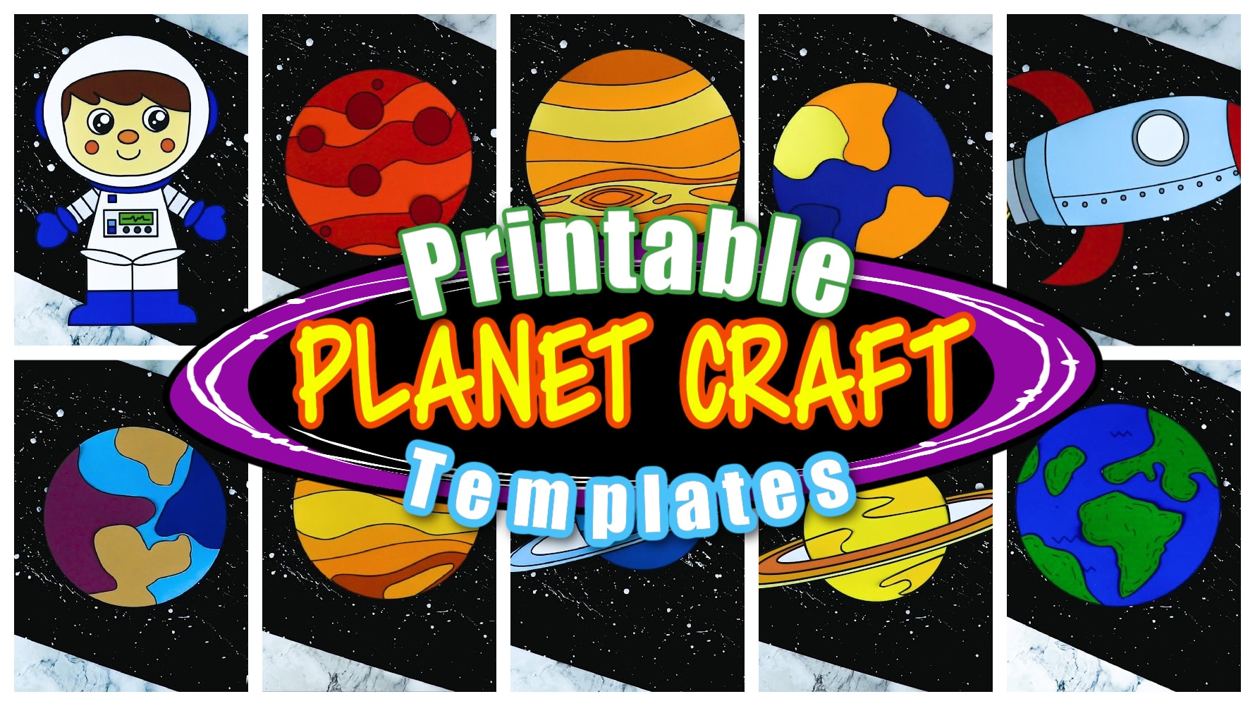 Do you kids love creative play as astronauts in a rocket spaceship to the moon? If so, your kids will love these super fun space activity cut and paste planet crafts! These printable solar system planet crafts are perfect diy paper crafts for kindergarten, preschool and toddler age kids! Click to download and print these awesome out of this world space crafts!