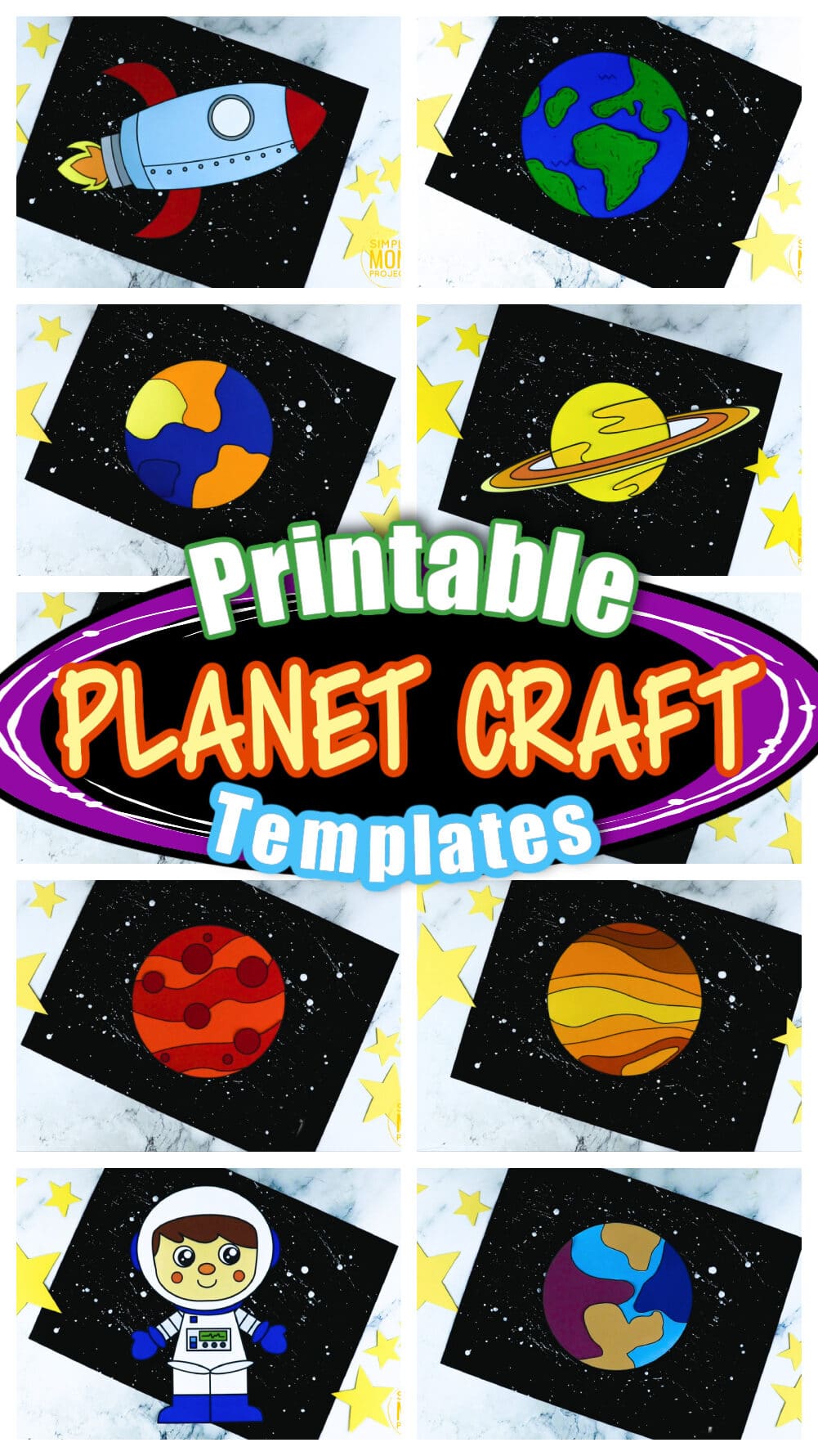 Printable Planet Solar System Outer Space Crafts for Kindergartner, preschool, toddler kids