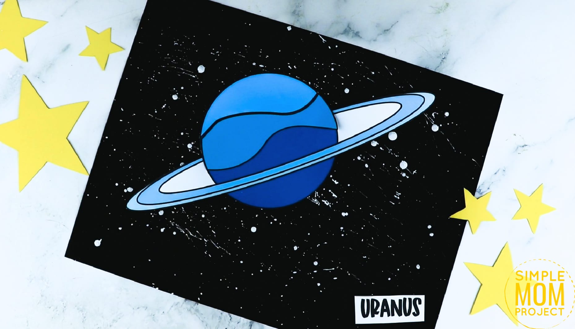 Printable Planet Uranus Craft for Preschoolers, Toddlers and Kindergartners