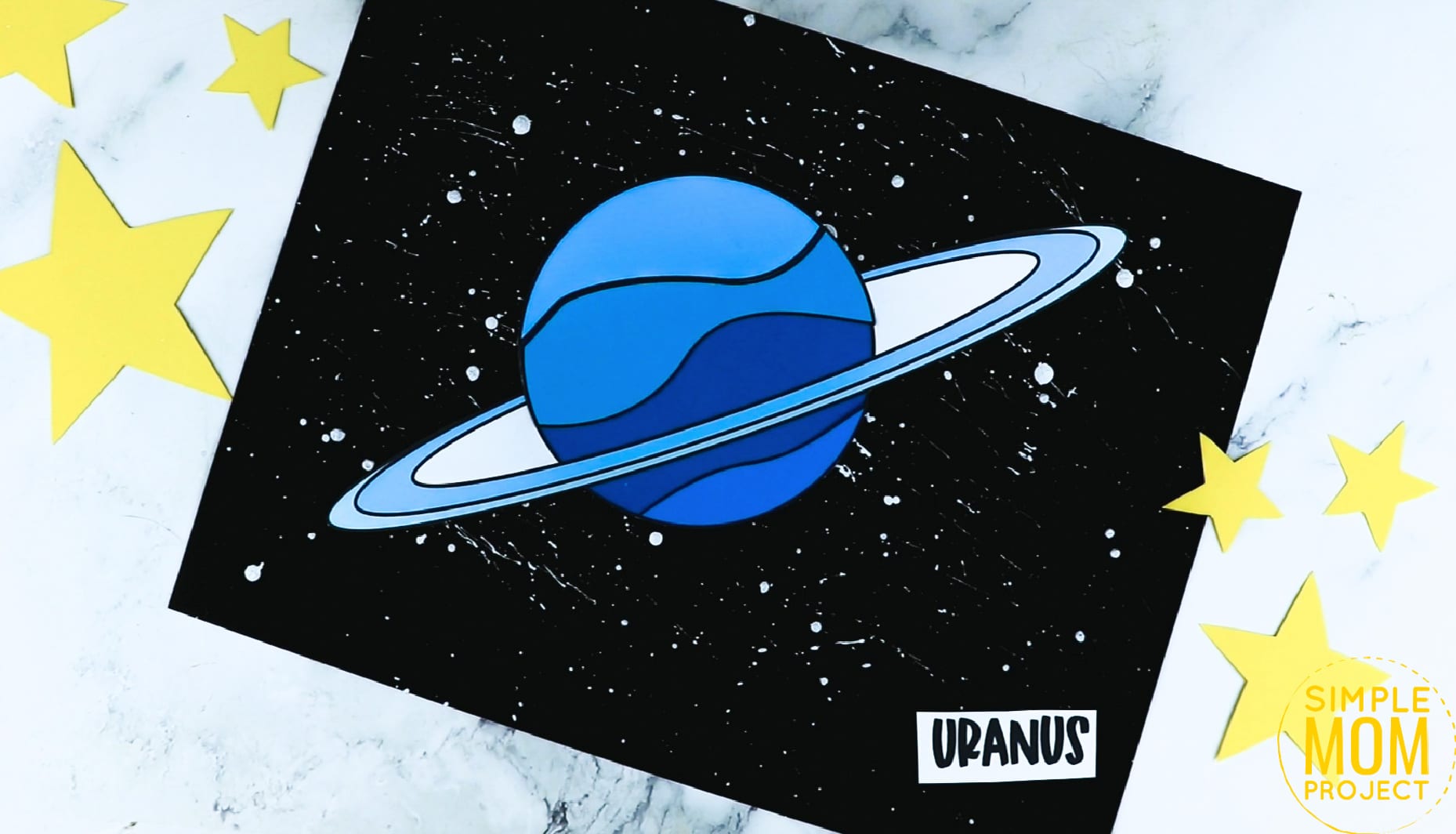 Printable Planet Uranus Craft for Preschoolers, Toddlers and Kindergartners