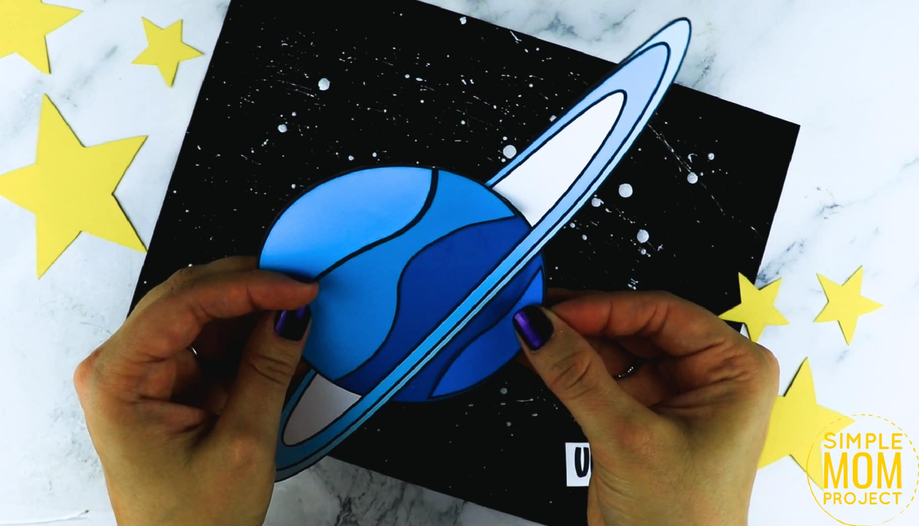 Printable Planet Uranus Craft for Preschoolers, Toddlers and Kindergartners