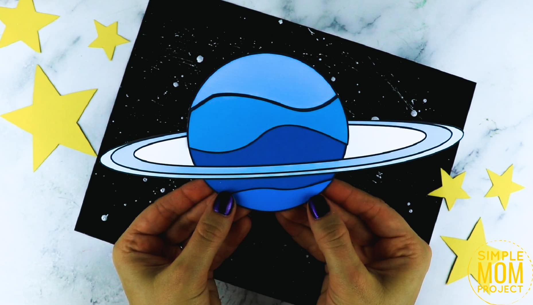 Printable Planet Uranus Craft for Preschoolers, Toddlers and Kindergartners