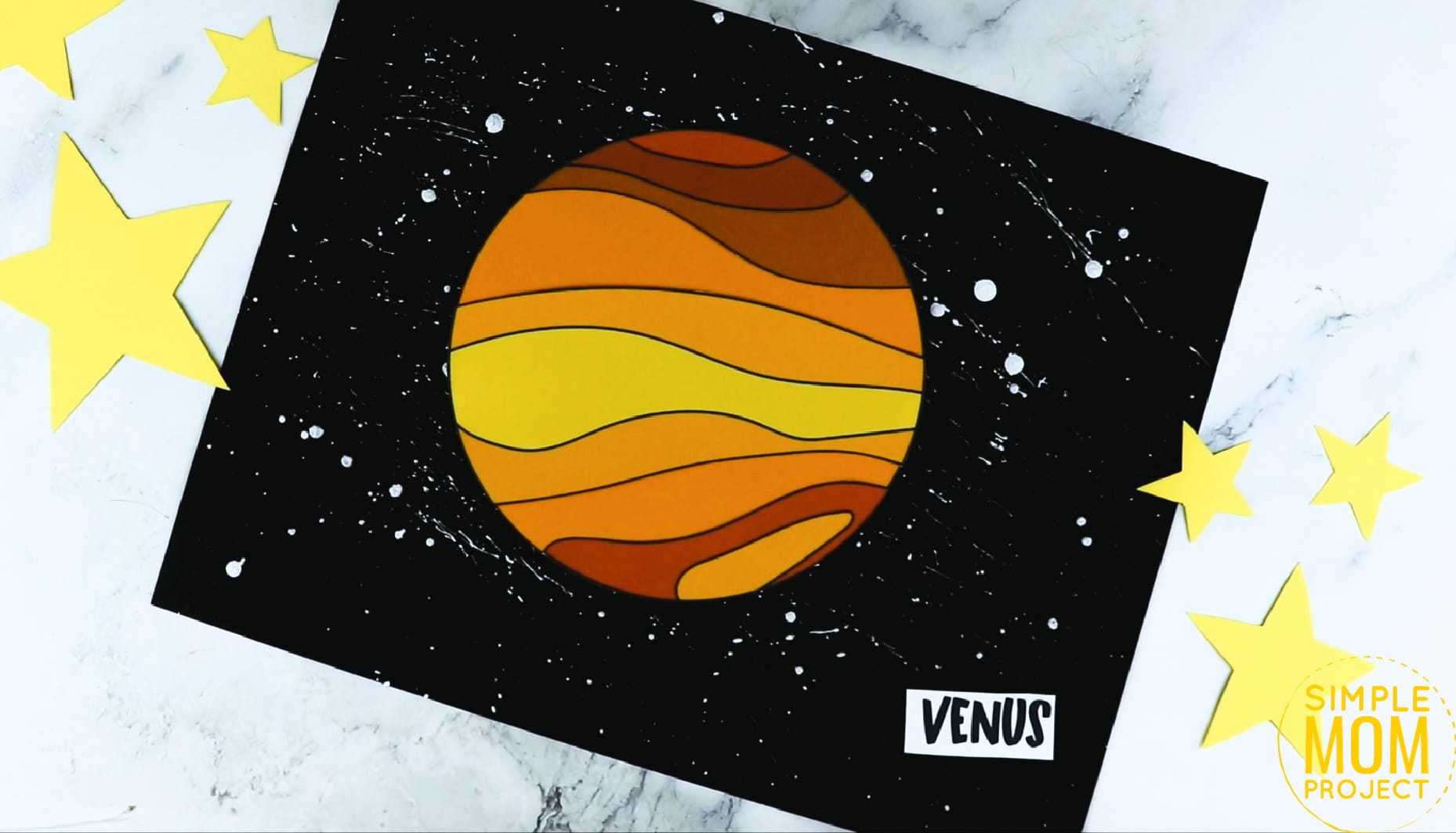 Printable Planet Venus Craft for Preschoolers, Toddlers and Kindergartners