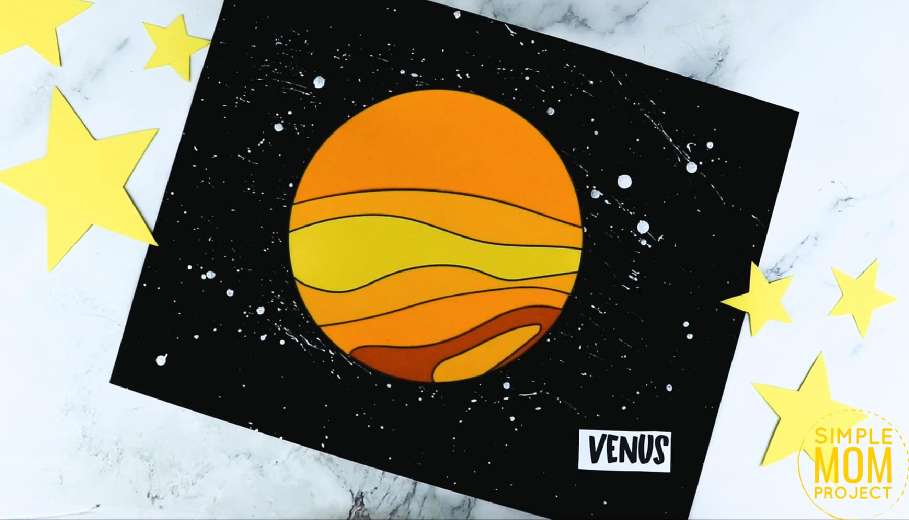 Printable Planet Venus Craft for Preschoolers, Toddlers and Kindergartners