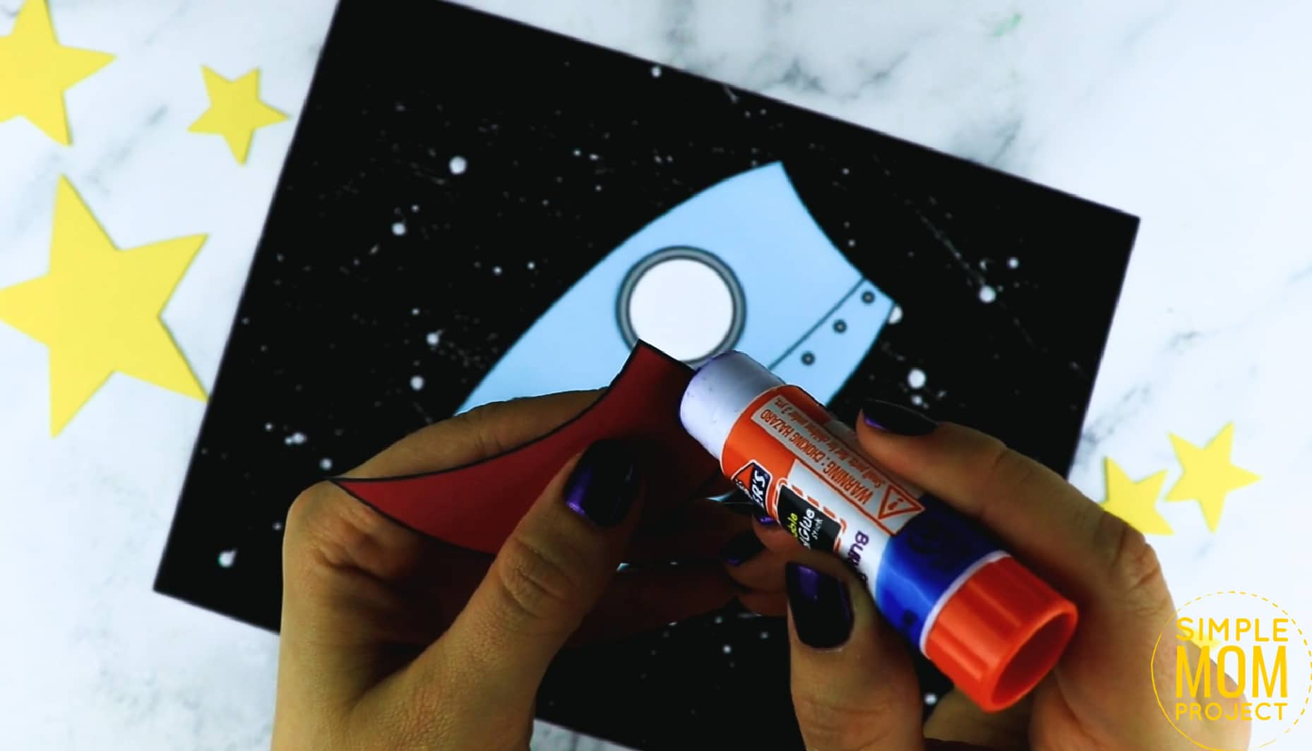 Printable Spaceship Rocketship Craft for Preschoolers, Toddlers and Kindergartners