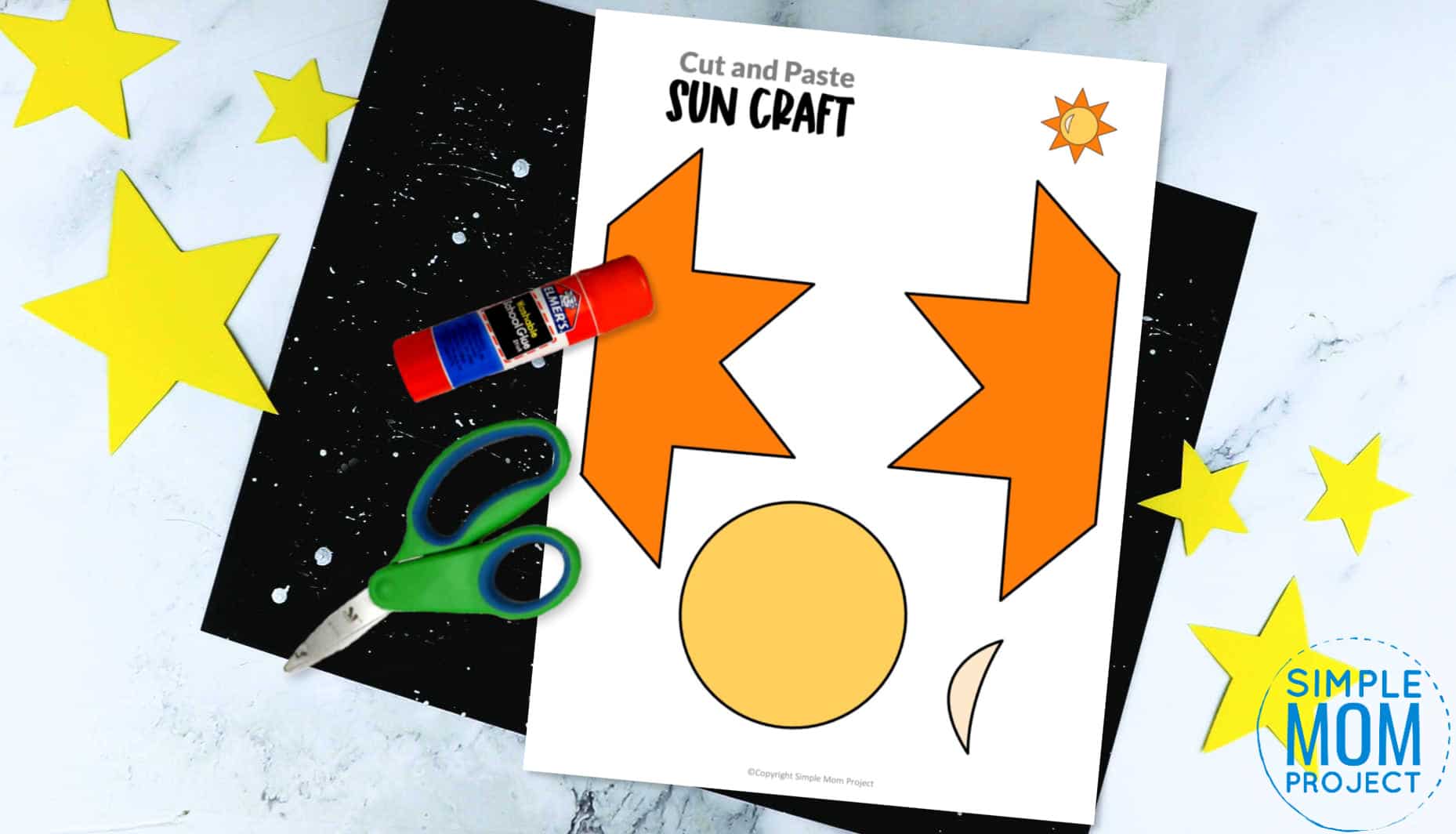 Printable Sun Craft for Preschoolers, Toddlers and Kindergartners