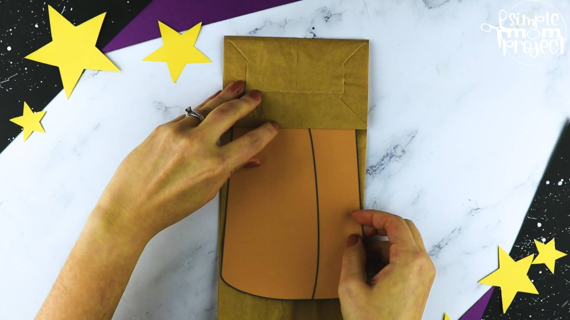 Printable Baby Yoda Paper Bag Star Wars Craft for Kids Preschoolers toddlers
