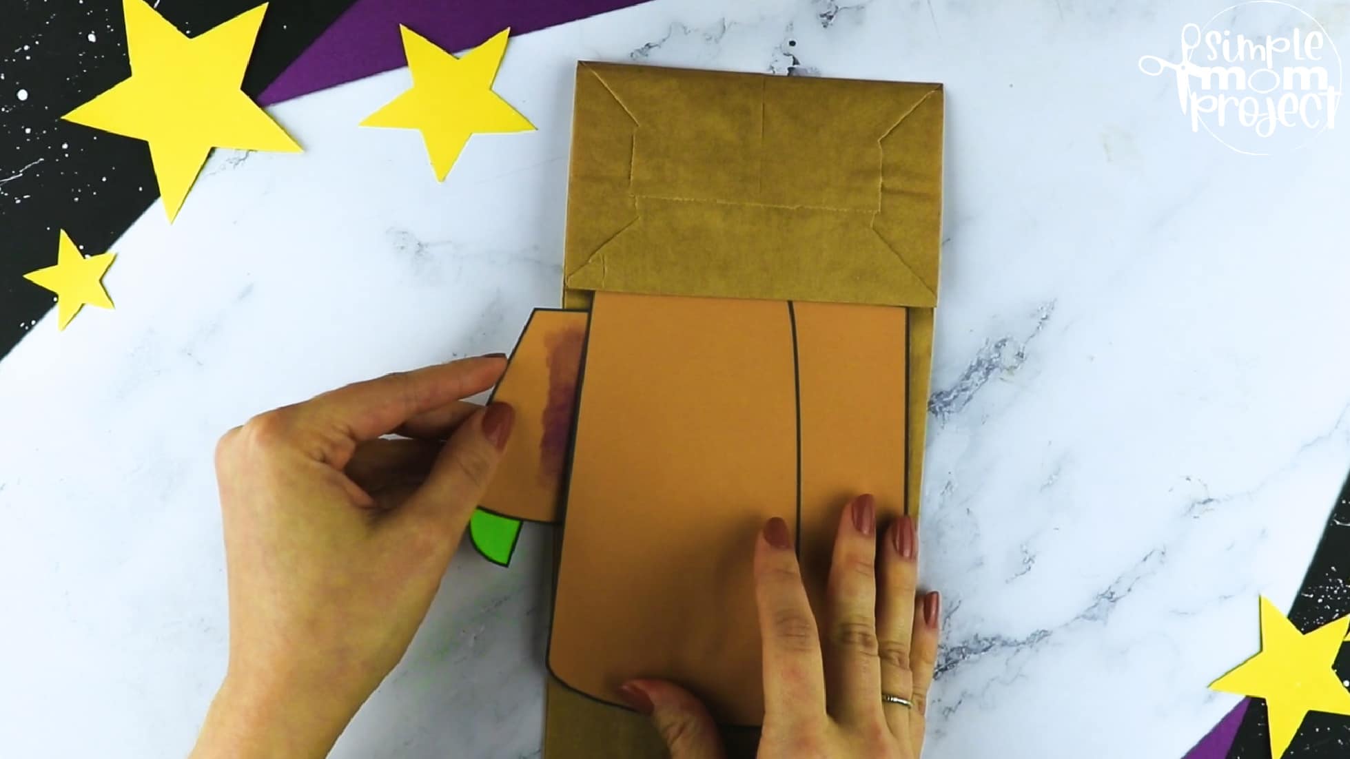 Printable Baby Yoda Paper Bag Star Wars Craft for Kids Preschoolers toddlers