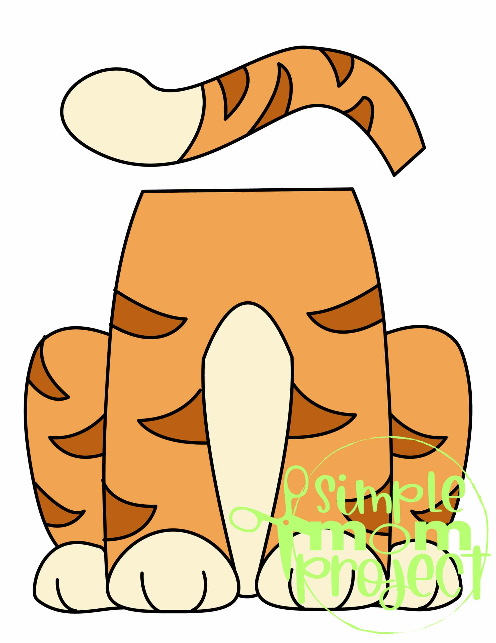 Printable Cat Paper Bag Puppet Craft for Kids Preschoolers Toddlers and Kindergartners