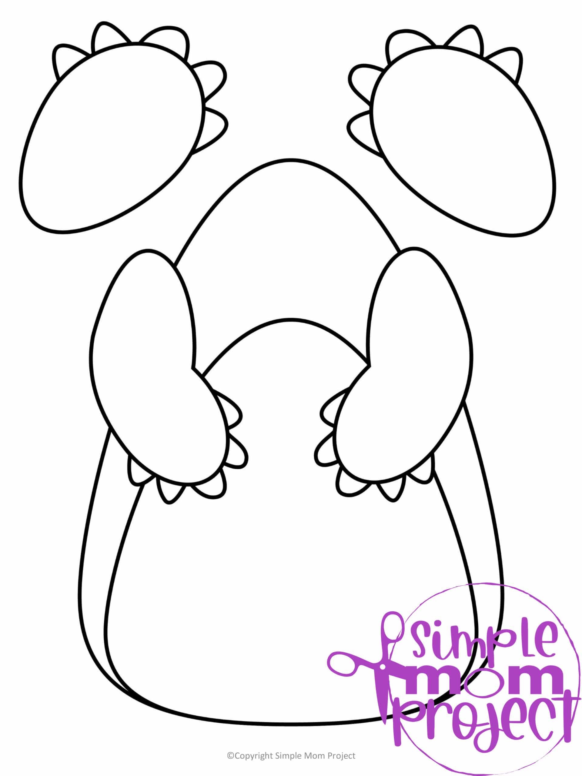 Printable Dragon Paper Bag Craft for Kids Preschoolers toddlers kindergarten