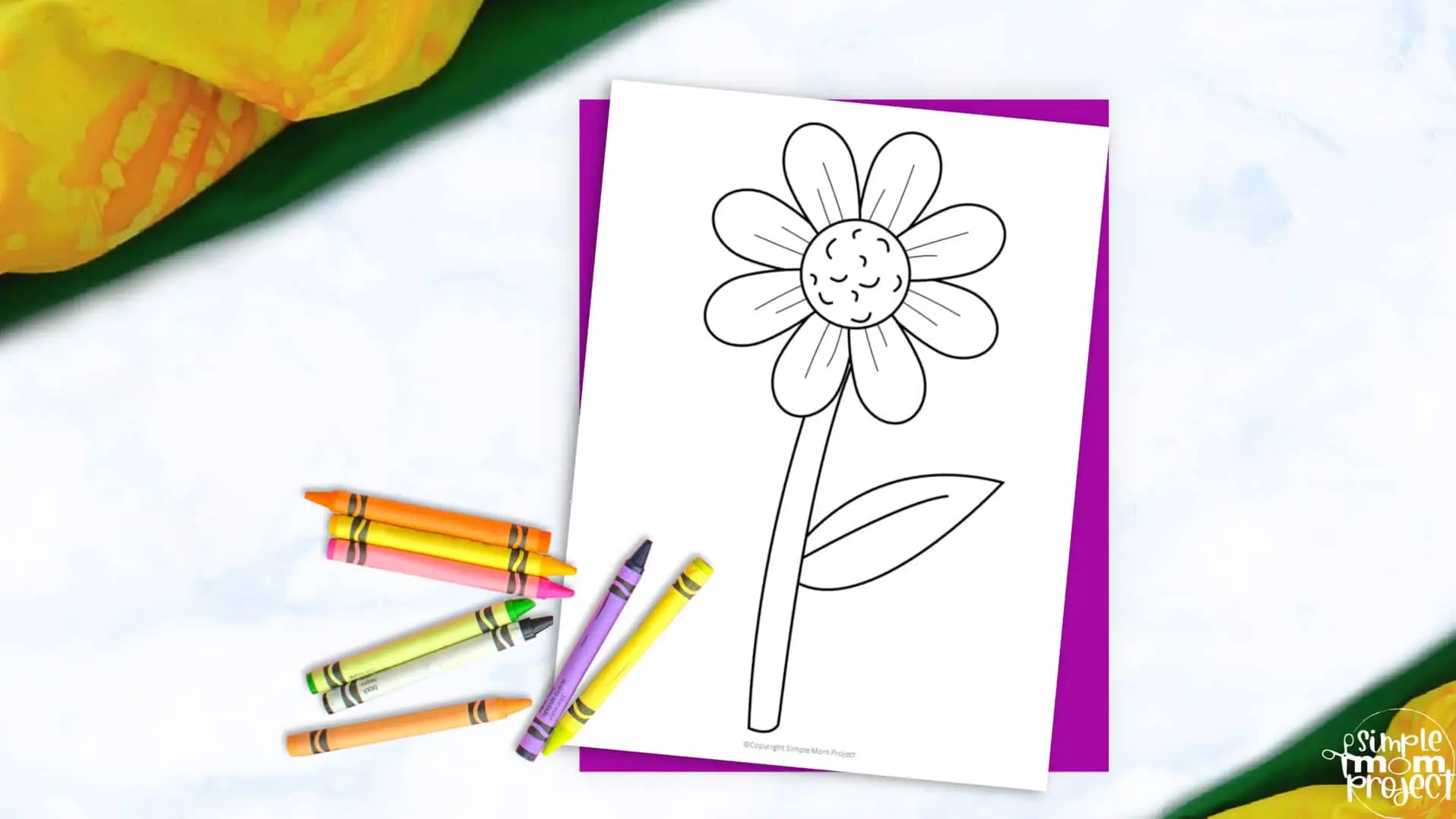 Free Printable Daisy Flower Template for Kids, Preschooler, Kindergartner 2