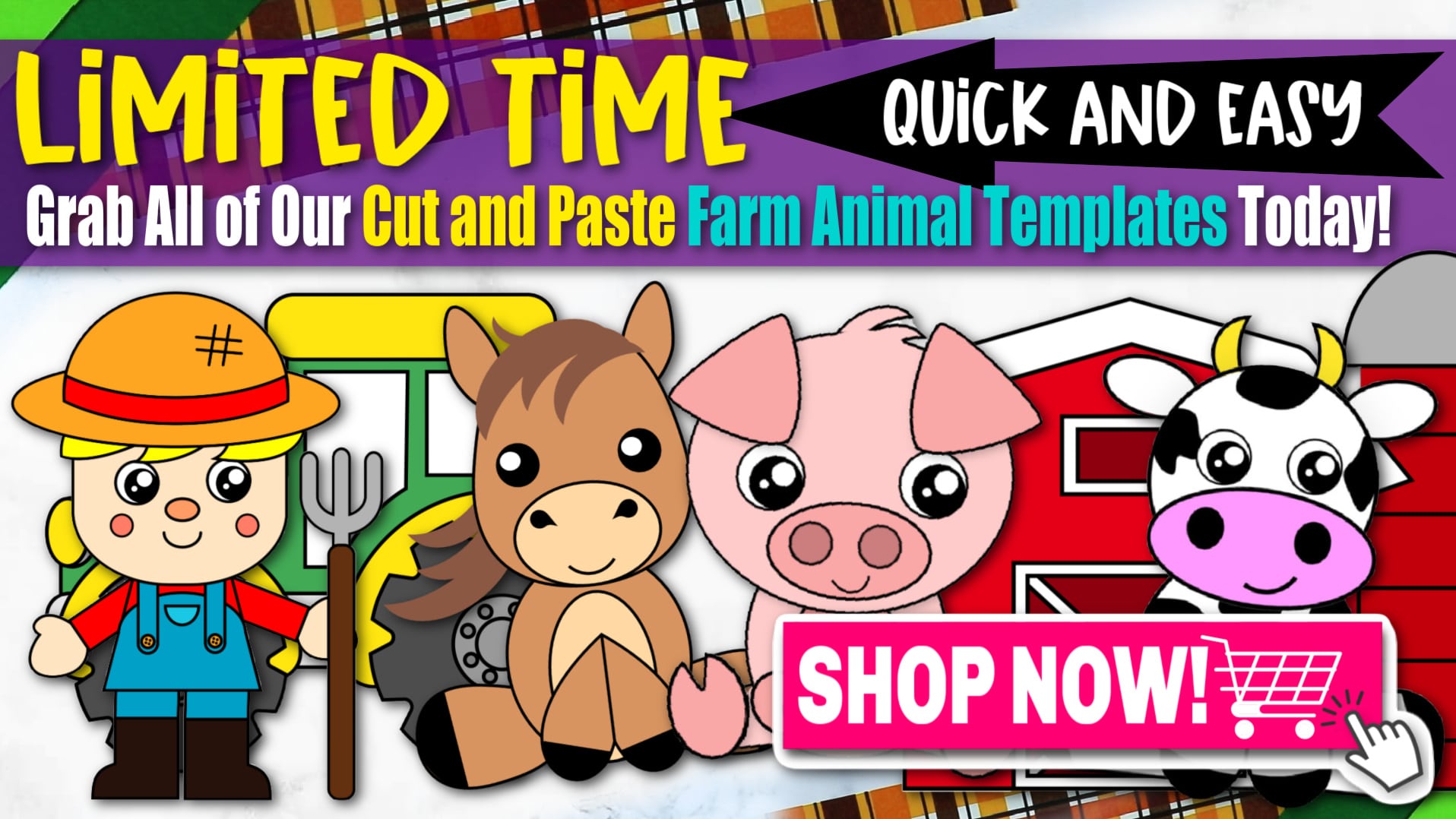 Printable Barnyard Animal Crafts for Kids, preschoolers, toddlers and kindergarten 5