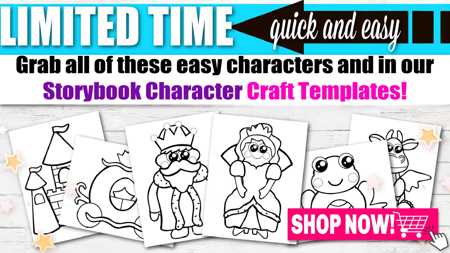 Printable Princess Storybook Character Craft Templates for Kids, preschoolers, toddlers, and kindergartners 1