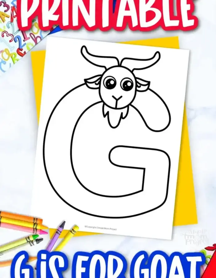 Are you looking for a creative way to teach your preschool and kindergarten kids the uppercase letter G? Include this free printable letter G for goat coloring page in your learning and craft activities. Using a few supplies and our letter G printable alphabet coloring page, your kids can create a variety of craft projects they can play with afterwards. Download and print your letter G coloring page today!