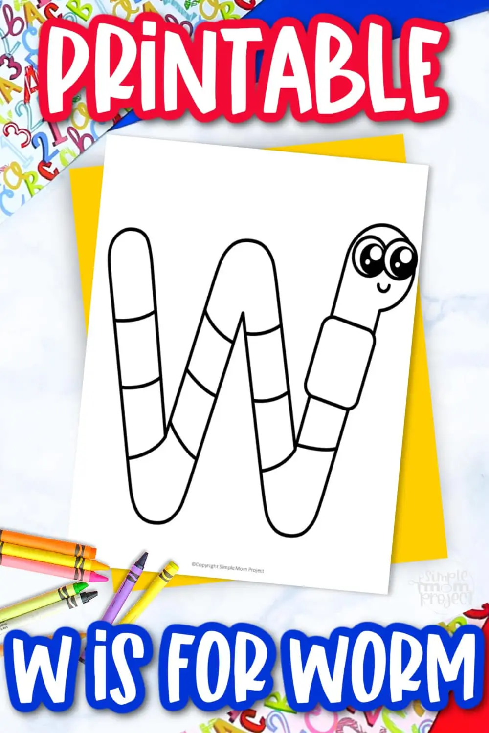 Looking for a fun printable alphabet coloring worksheet for your kids? Use this free printable letter W for the worm coloring page when teaching the alphabet, making flashcards, or creating arts and crafts. Lists down words that begin with the letter W or eat a watermelon as you make this printable classic letter W coloring page. Download and print your copy today!