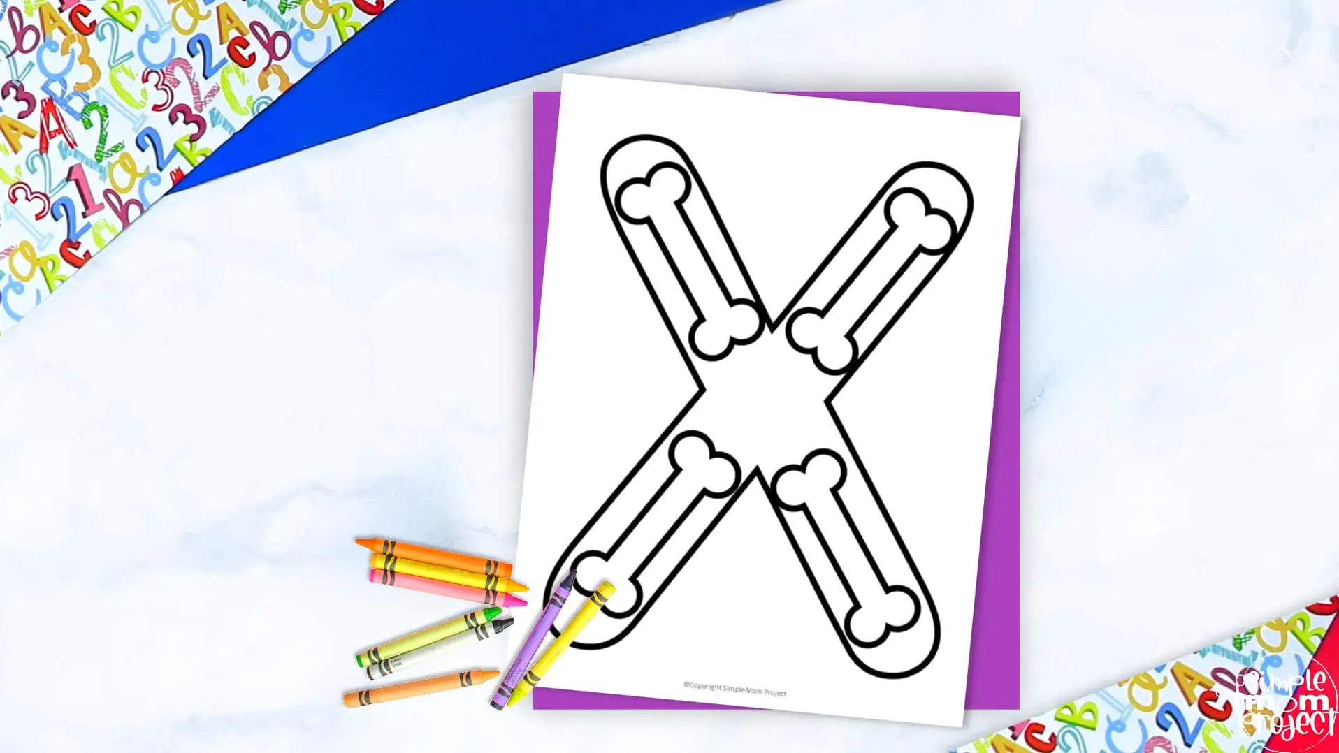 Printable Letter X is for Xray Coloring Page Letter X template for preschool, toddlers, kindergarten kids 1
