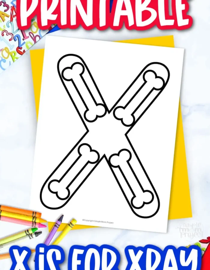 Are you looking for a fun and easy way to teach the alphabet letter to your kids? This free printable letter X for xray coloring page would make a great addition to your crafts and learning activities. Find a xylophone coloring worksheet once you finish this coloring printable letter X for xray. Download and print your copy now!