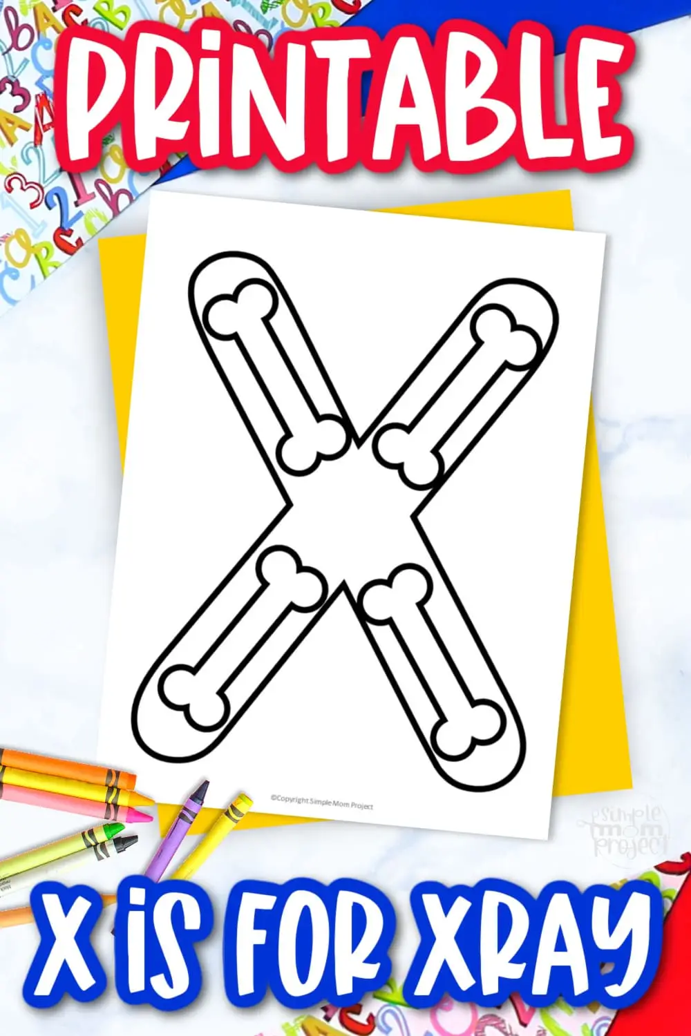 Are you looking for a fun and easy way to teach the alphabet letter to your kids? This free printable letter X for xray coloring page would make a great addition to your crafts and learning activities. Find a xylophone coloring worksheet once you finish this coloring printable letter X for xray. Download and print your copy now!