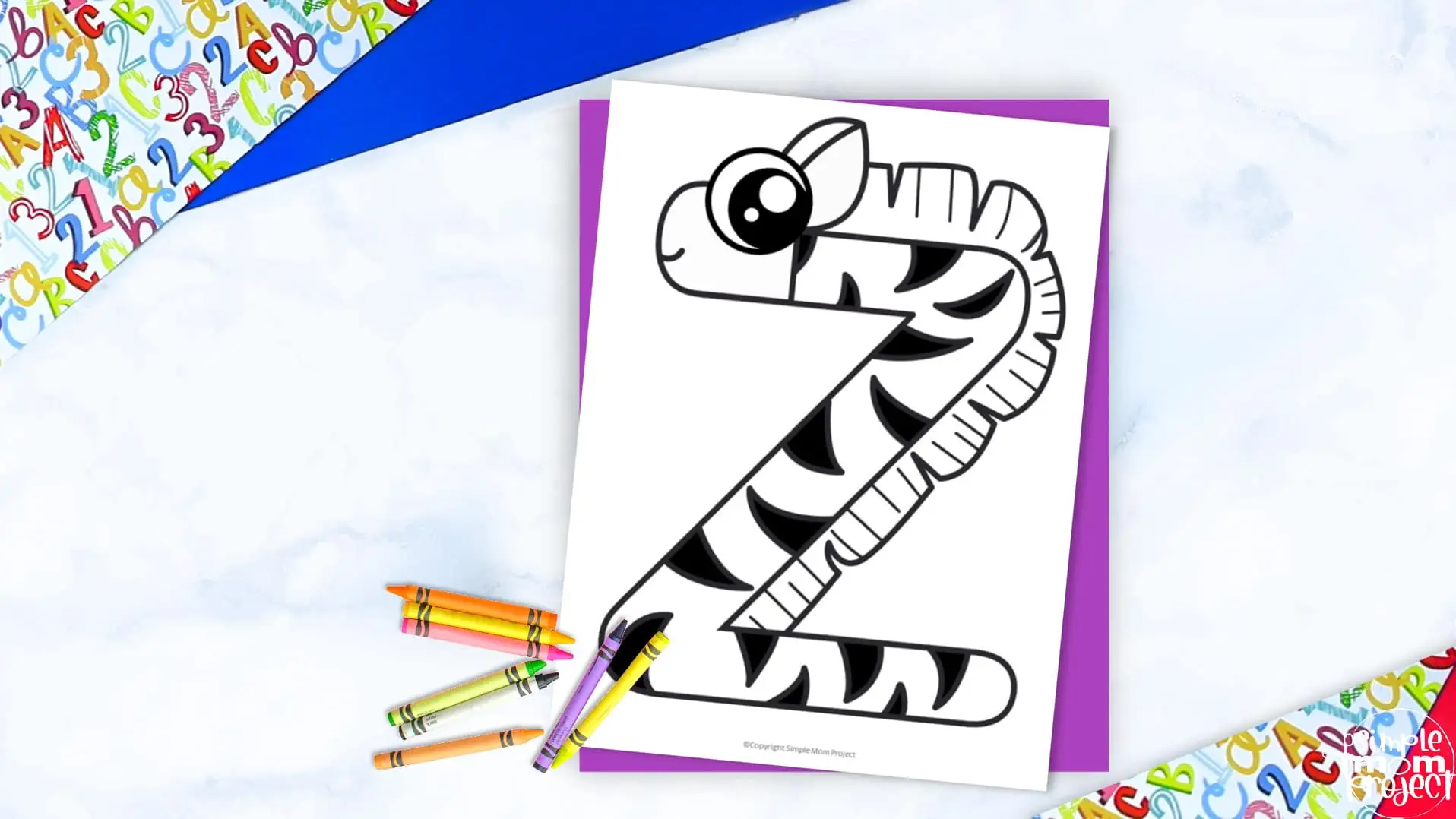 Printable Letter Z is for Zebra Coloring Page Letter Z template for preschool, toddlers, kindergarten kids 1