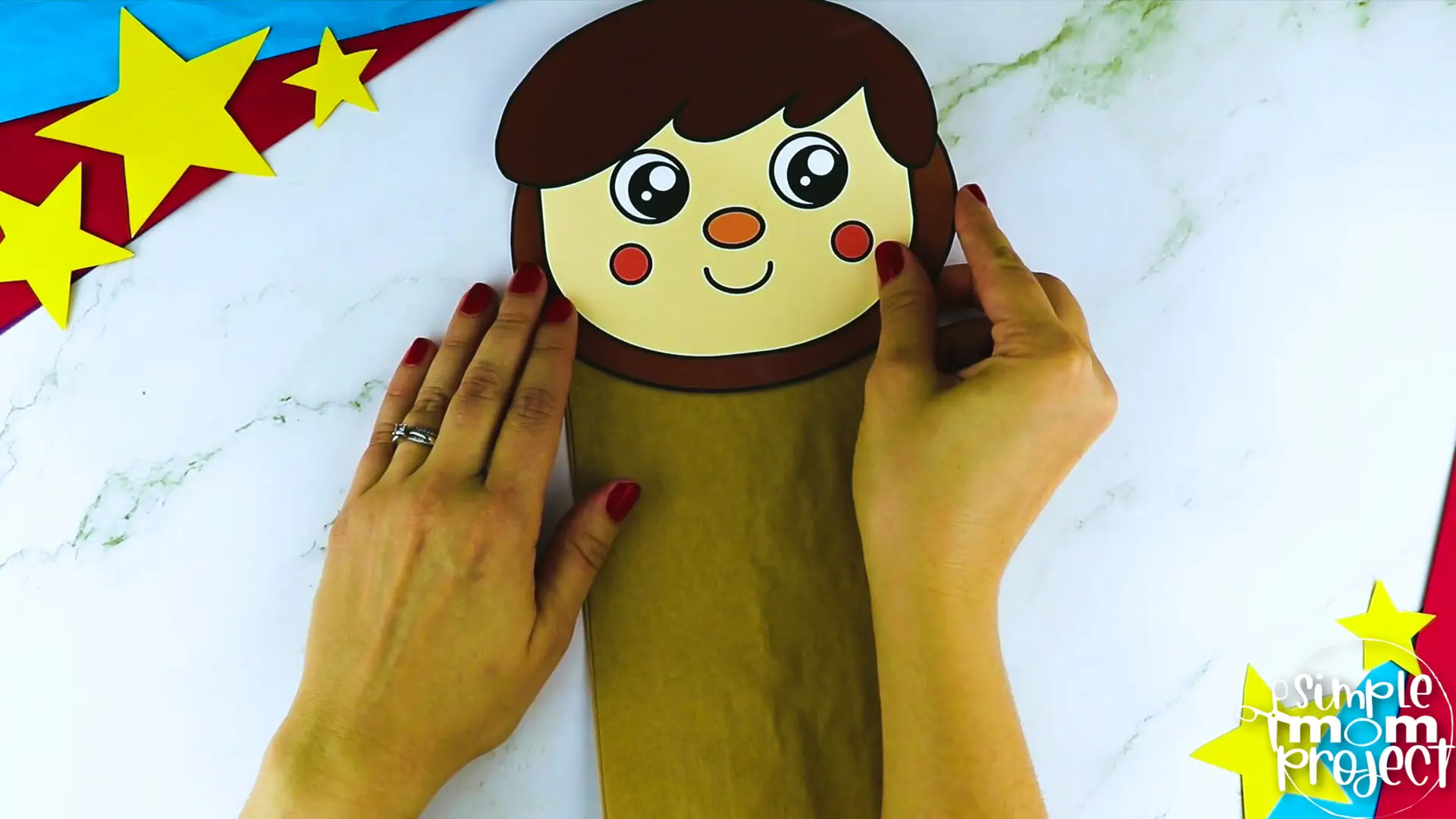 Printable Nurse Paper Bag Puppet Community Helper Craft for Kids Preschooler Toddler