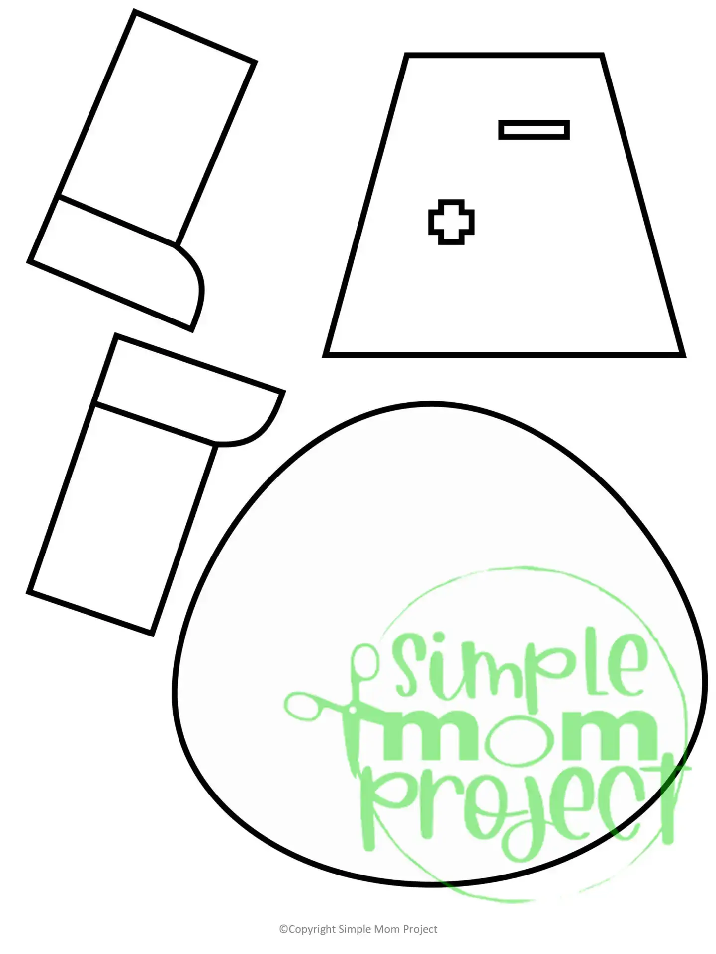Printable Nurse Paper Bag Puppet Community Helper Craft for Kids Preschooler Toddler