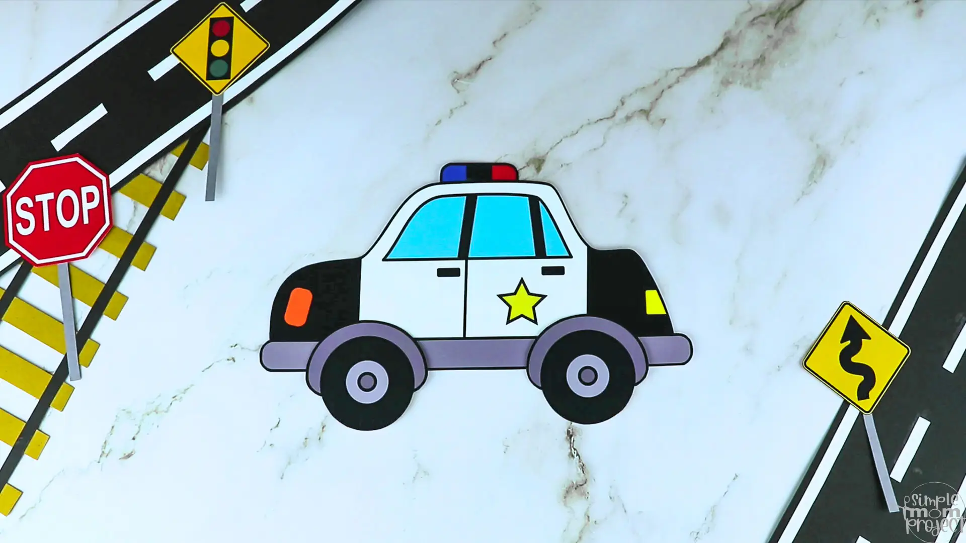 Are you looking for fun craft activities for your toddler, preschool and kindergarten kids? This easy printable police car craft is perfect for children who aspire to be a policeman someday. Our printable police car template is great for children’s parties or imaginative play. Be sure to grab your simple printable police car template today!