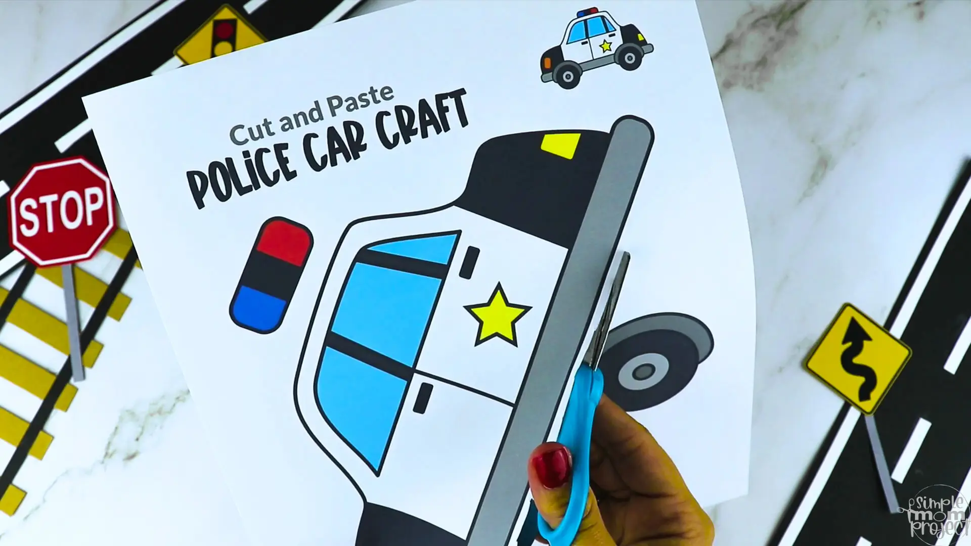 Are you looking for fun craft activities for your toddler, preschool and kindergarten kids? This easy printable police car craft is perfect for children who aspire to be a policeman someday. Our printable police car template is great for children’s parties or imaginative play. Be sure to grab your simple printable police car template today!