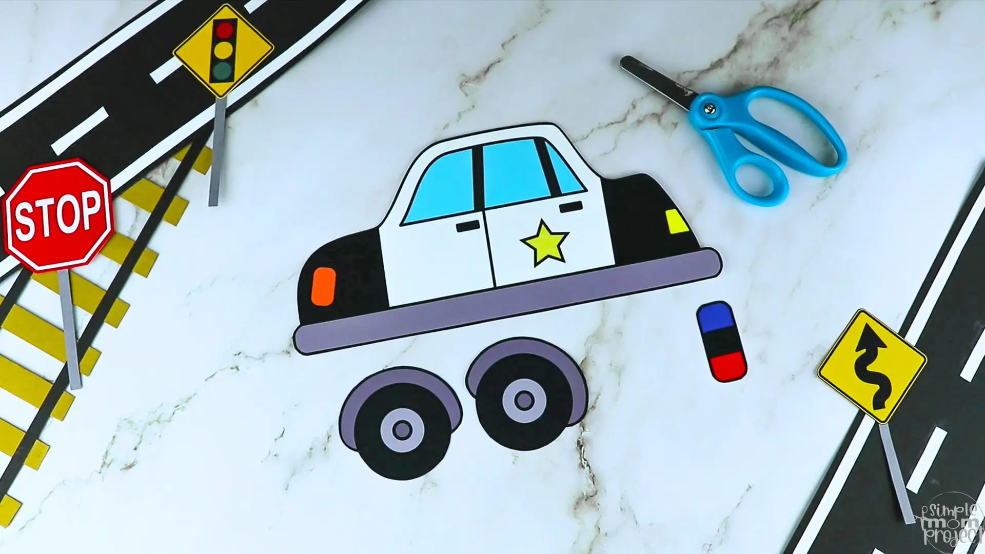 Are you looking for fun craft activities for your toddler, preschool and kindergarten kids? This easy printable police car craft is perfect for children who aspire to be a policeman someday. Our printable police car template is great for children’s parties or imaginative play. Be sure to grab your simple printable police car template today!