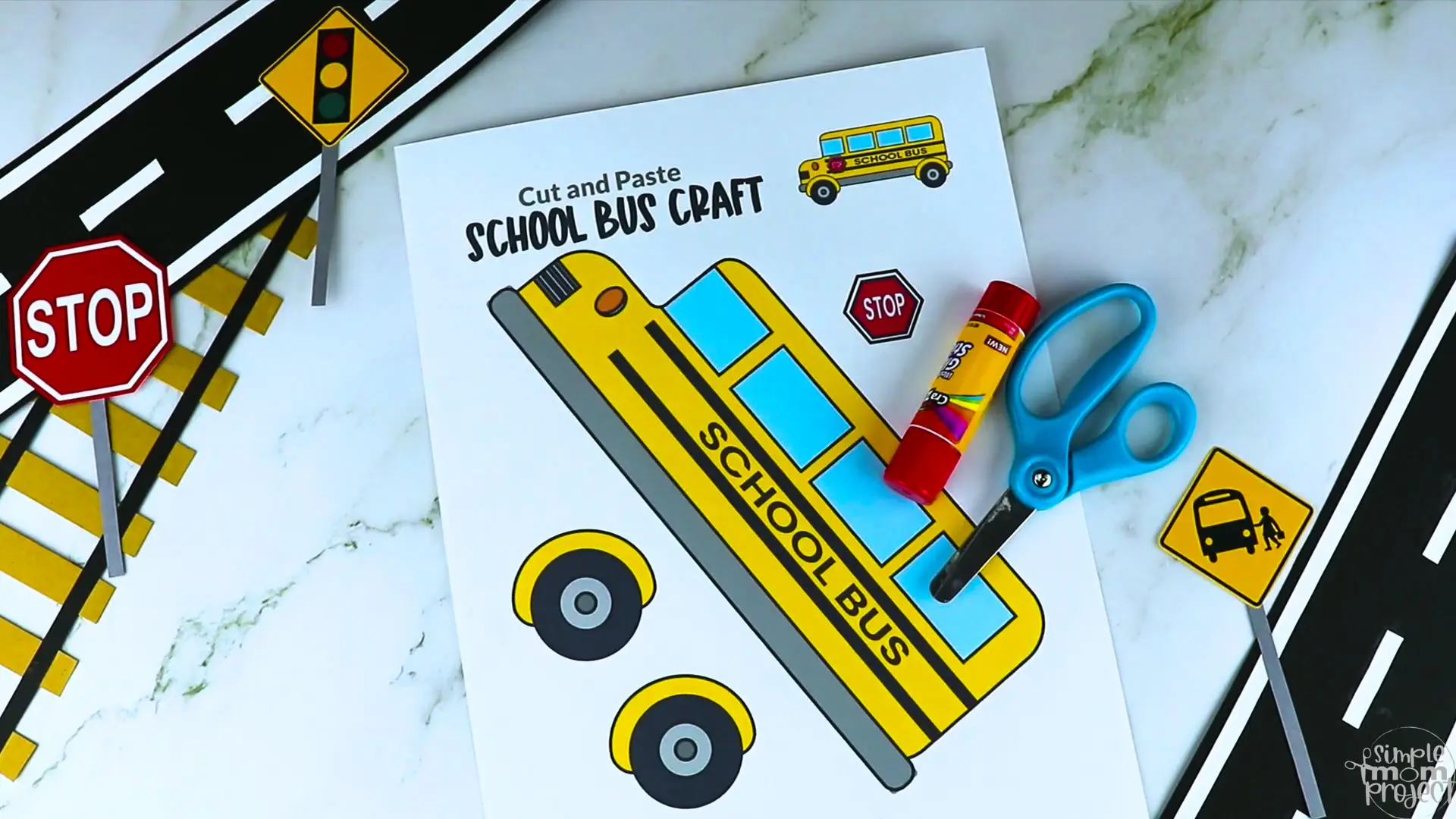 Are you looking for a simple and fun activity for your toddler, preschool and kindergarten kids? Get this printable school bus craft template to keep your little ones occupied for hours. This printable school bus papercraft is great for teaching the letter B or different types of vehicles. Grab your own school bus template today!