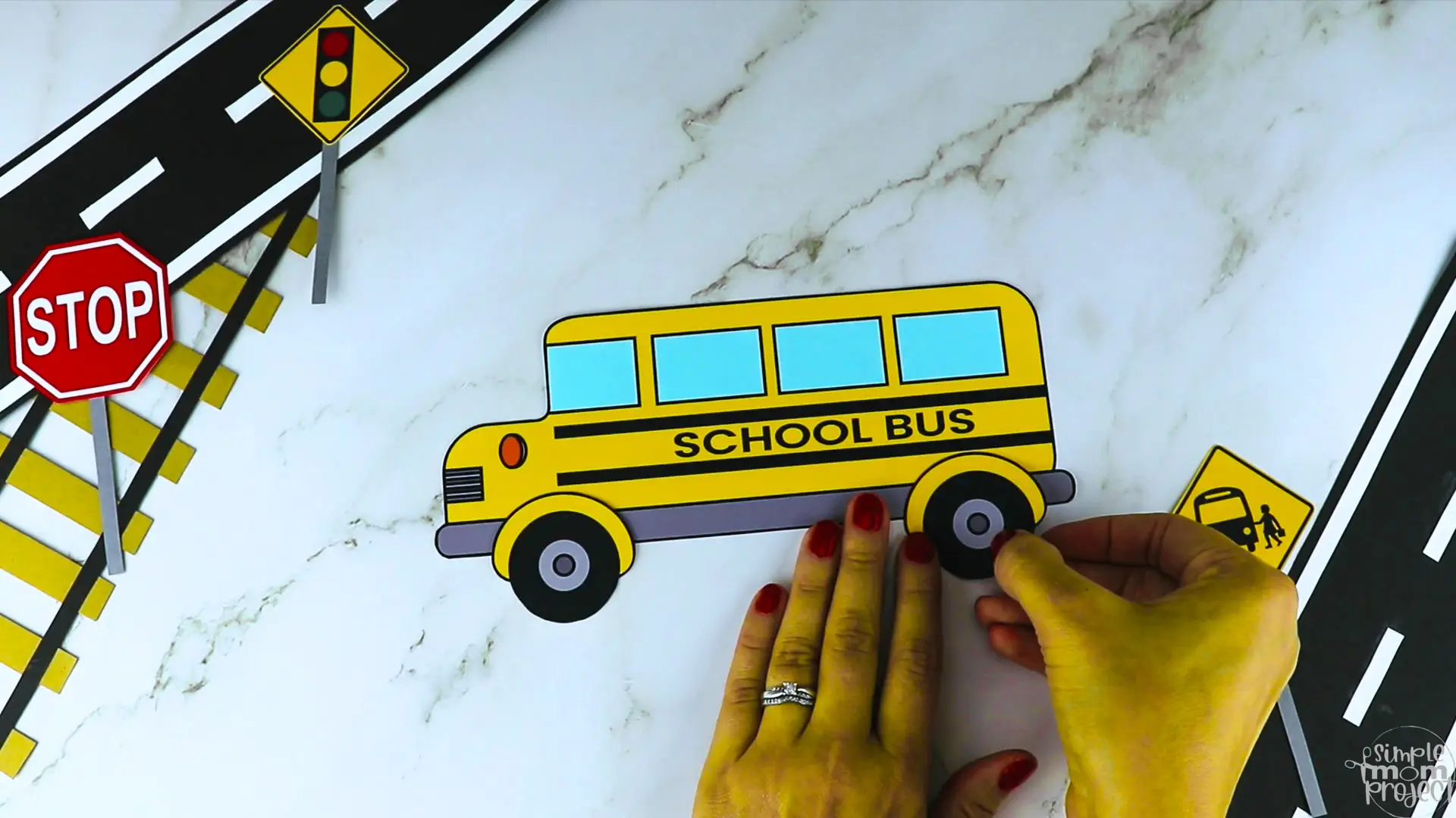 Printable School Bus Craft Transportation Vehicle Template for Kids, Preschool, Toddlers, Kindergarten 6